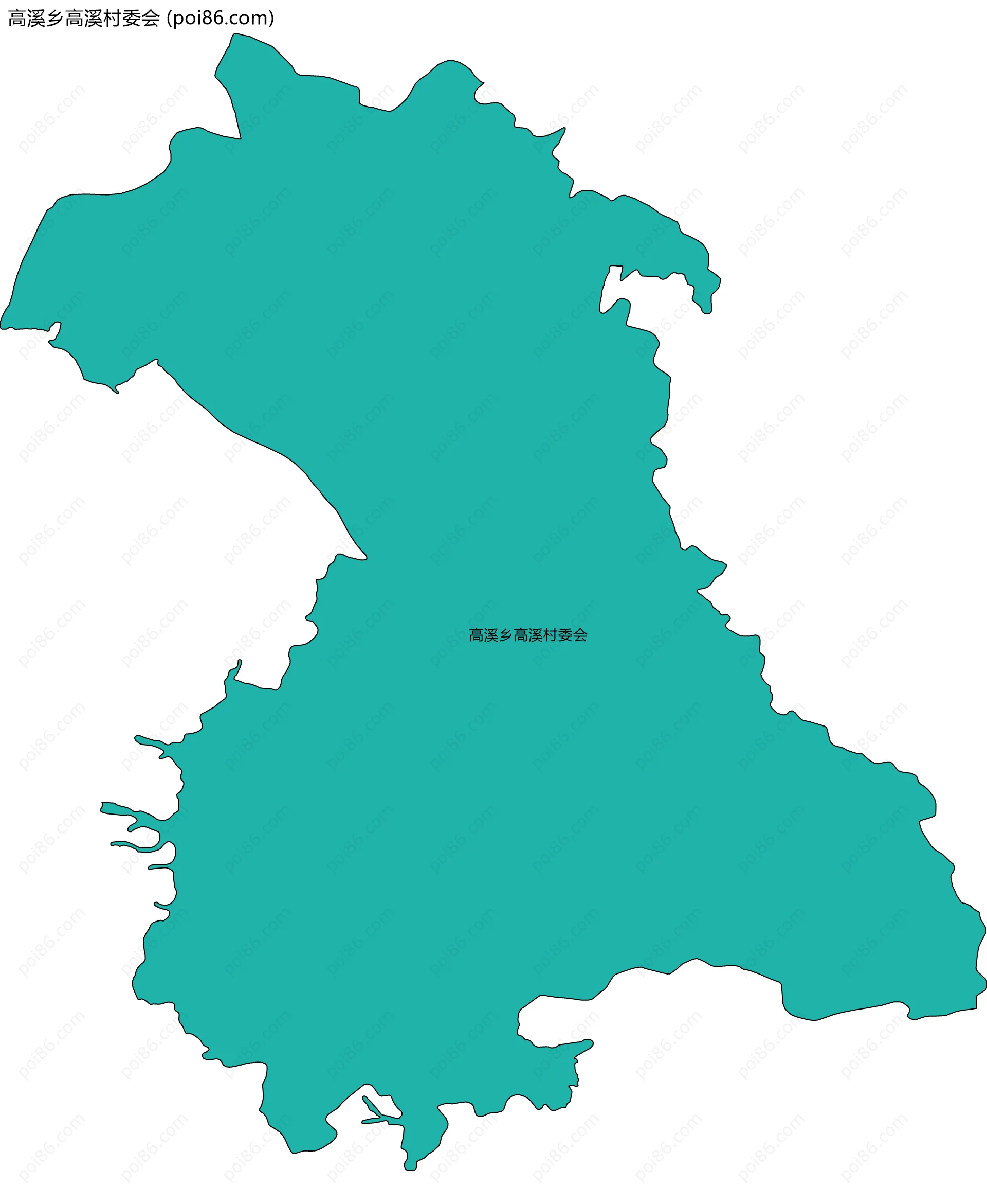 高溪乡高溪村委会边界地图