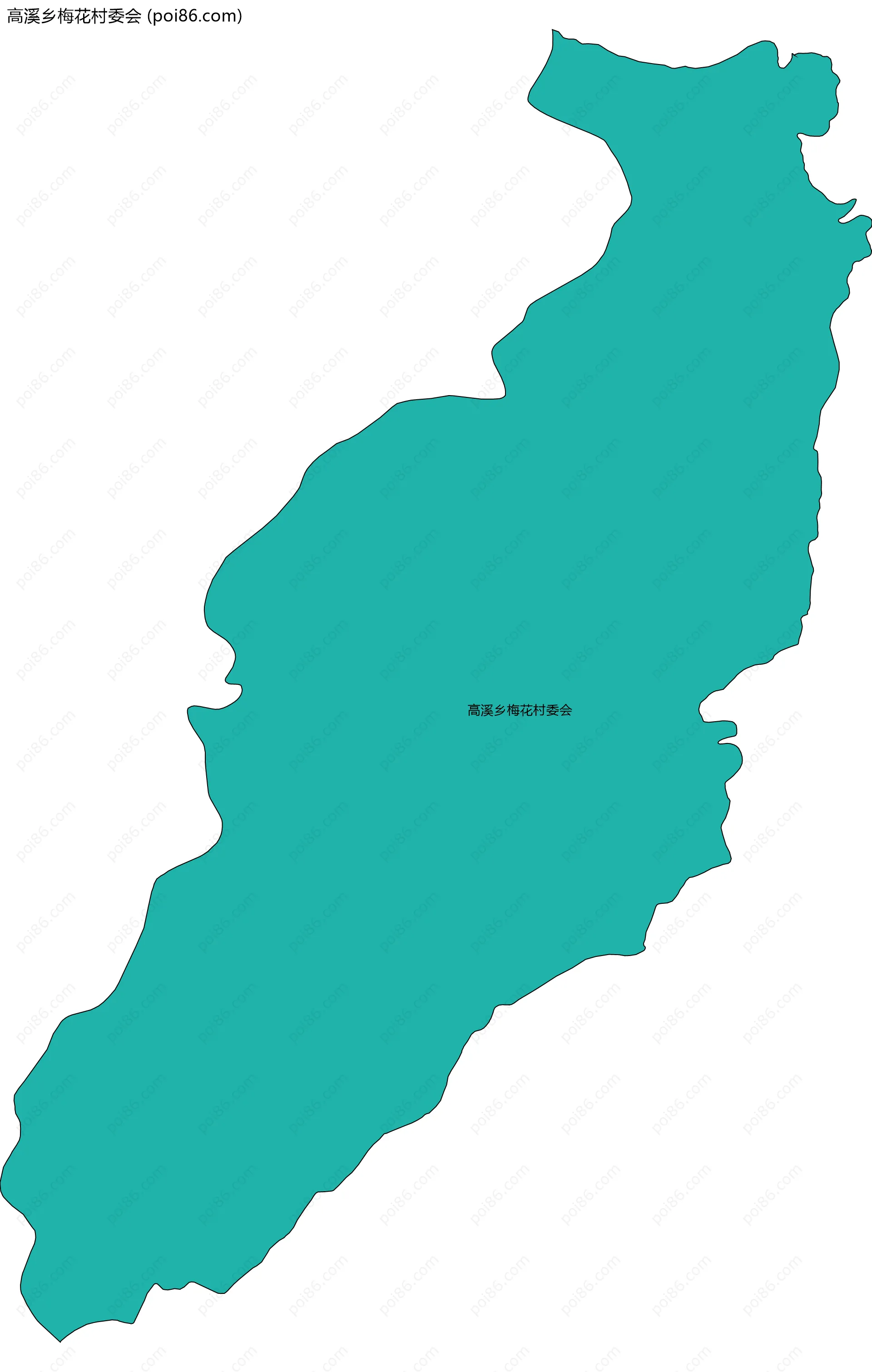 高溪乡梅花村委会边界地图