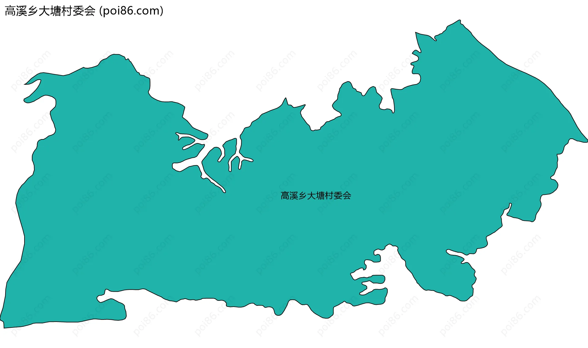 高溪乡大塘村委会边界地图