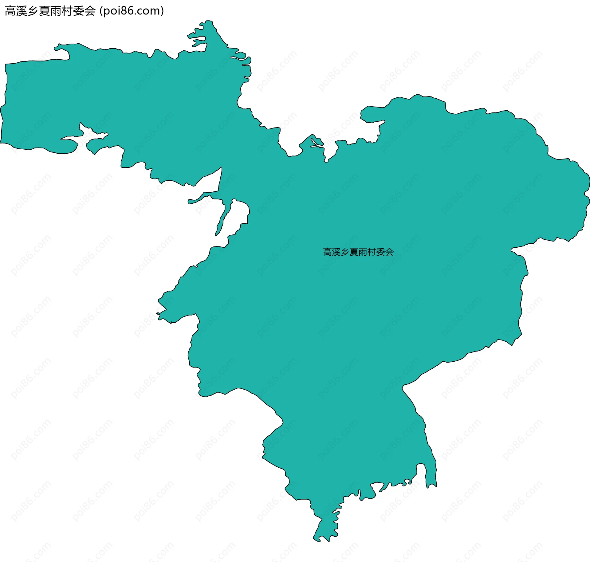 高溪乡夏雨村委会边界地图