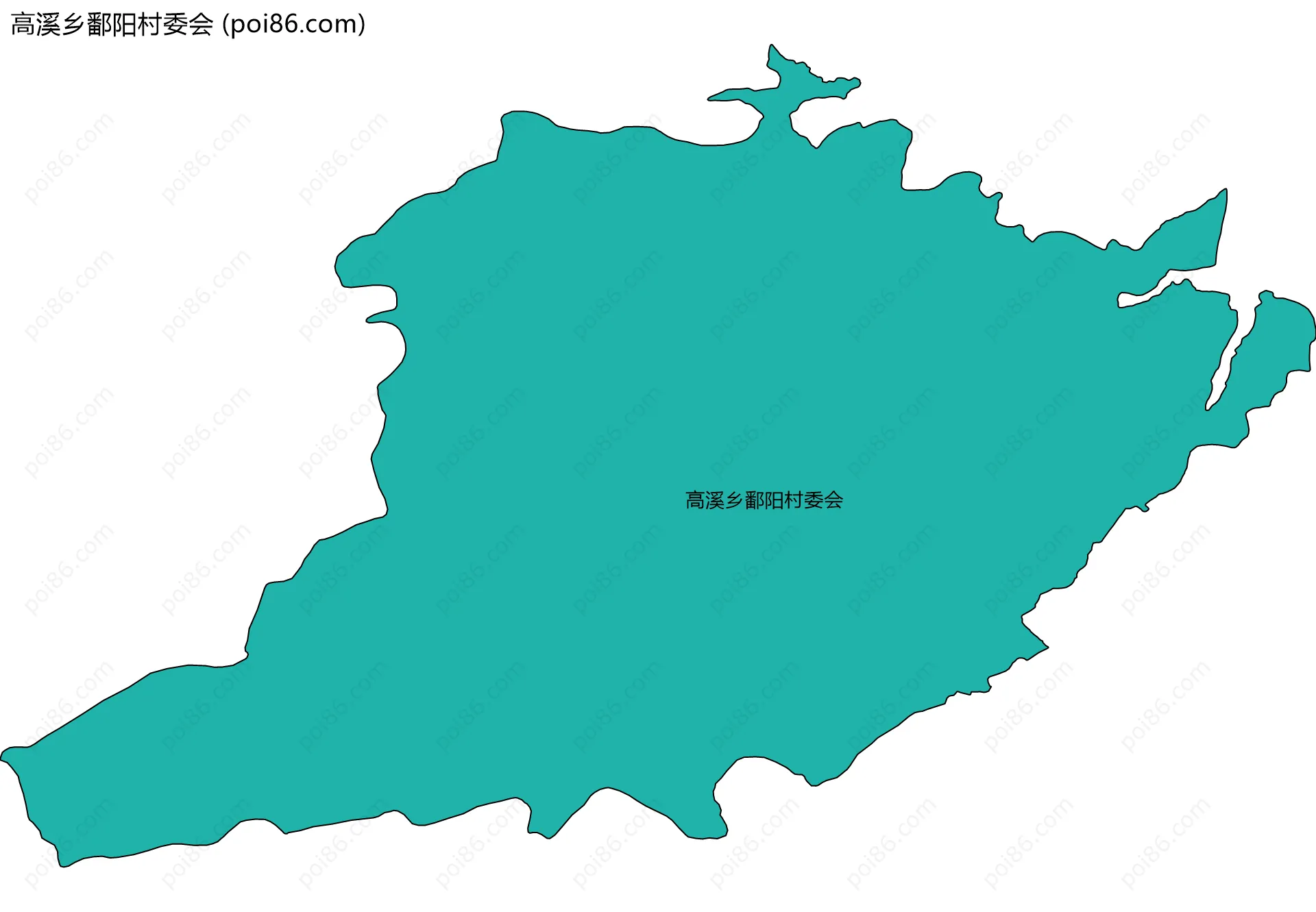 高溪乡鄱阳村委会边界地图