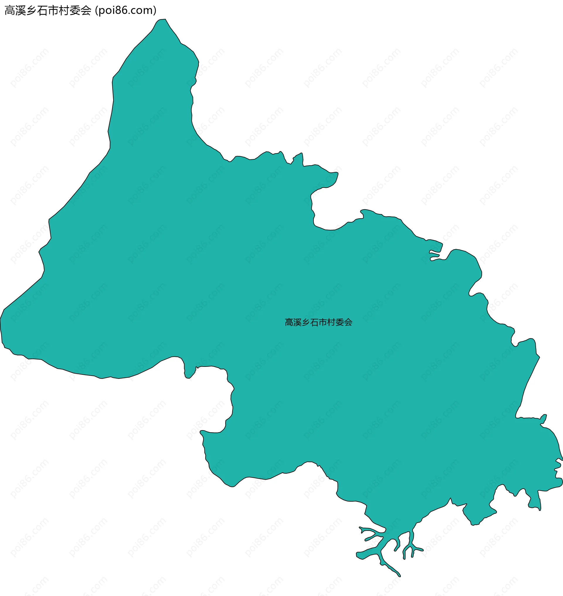 高溪乡石市村委会边界地图