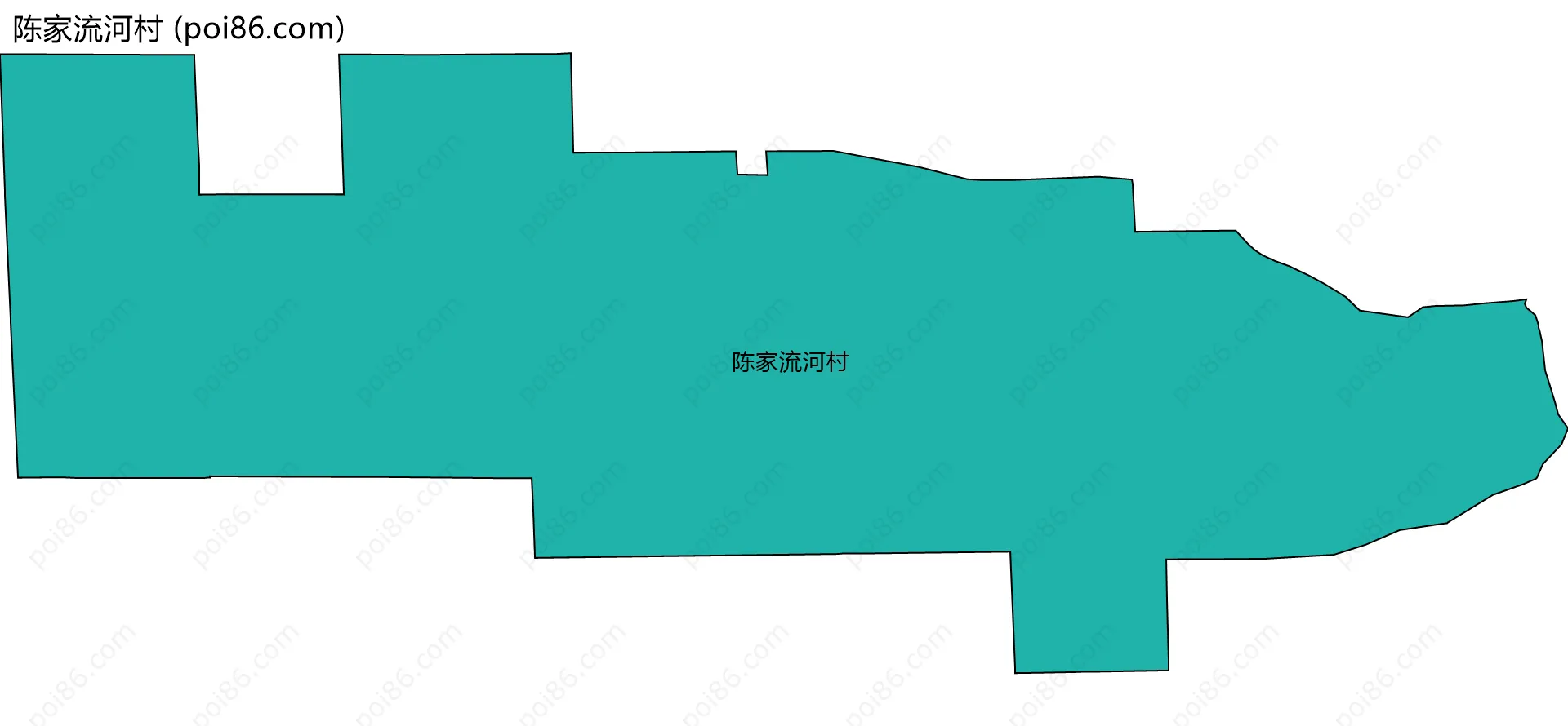 陈家流河村边界地图
