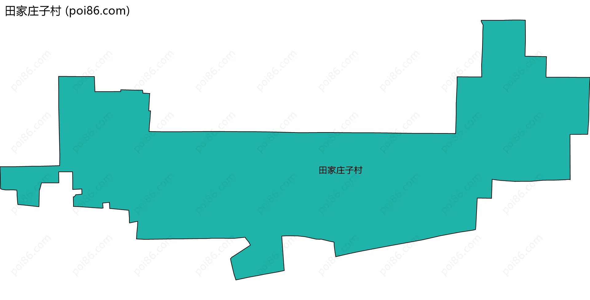 田家庄子村边界地图