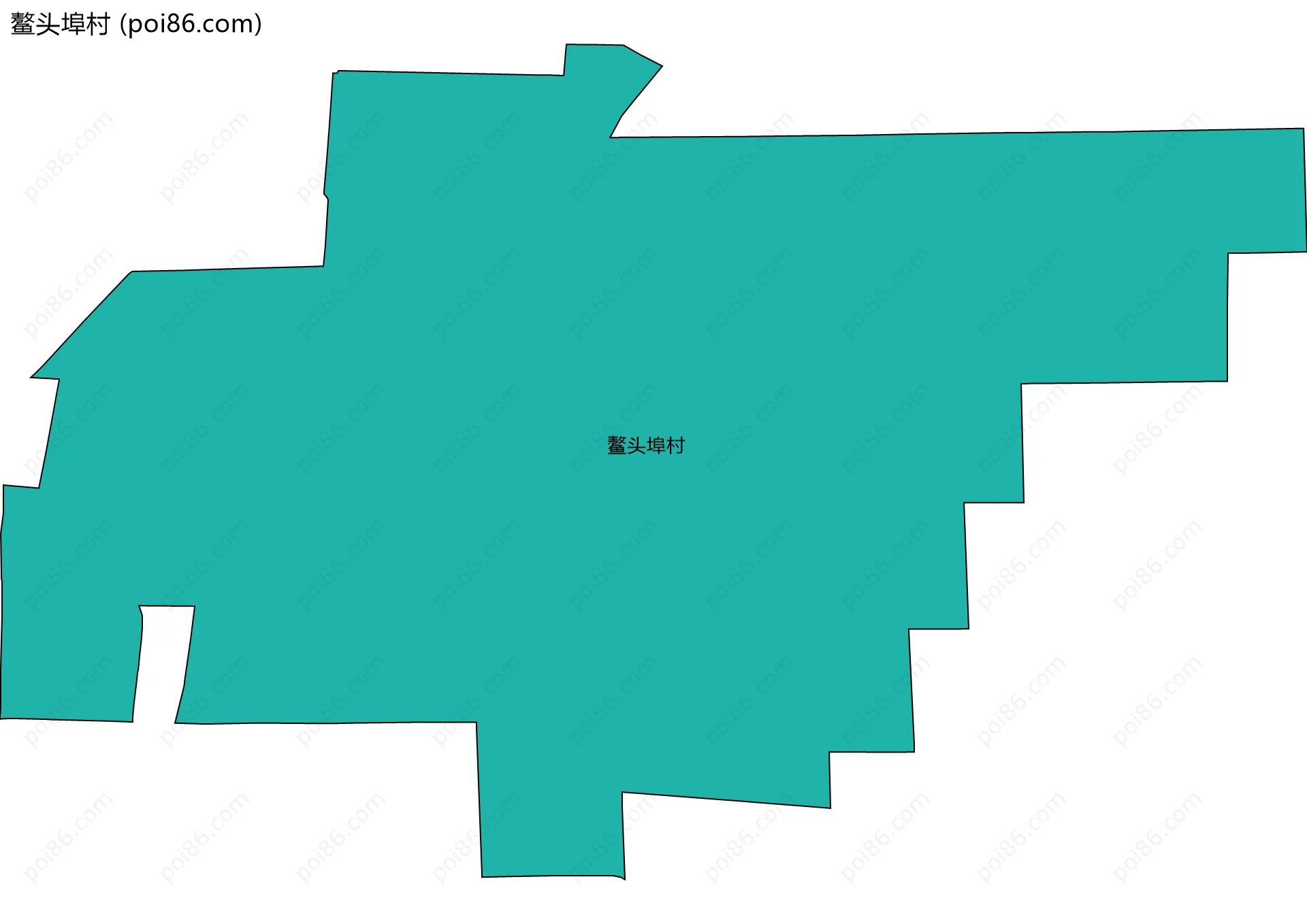 鳌头埠村边界地图