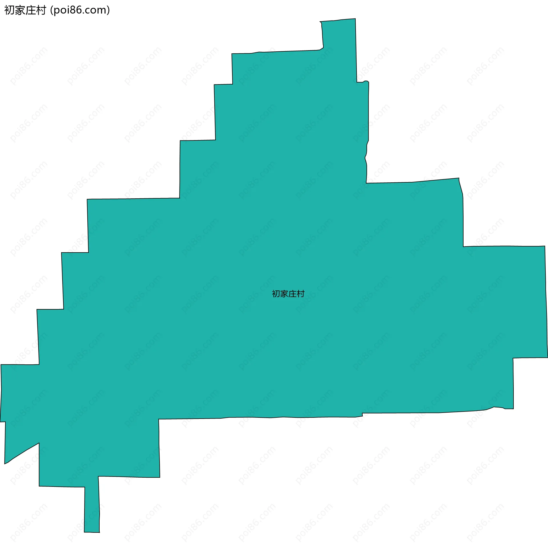初家庄村边界地图