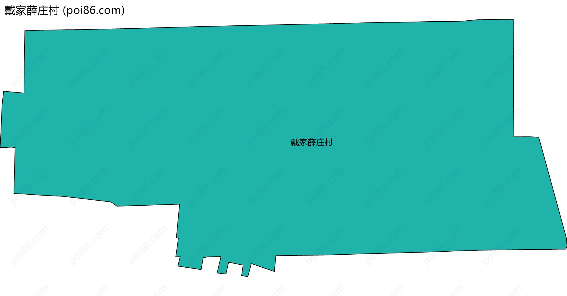 戴家薛庄村边界地图