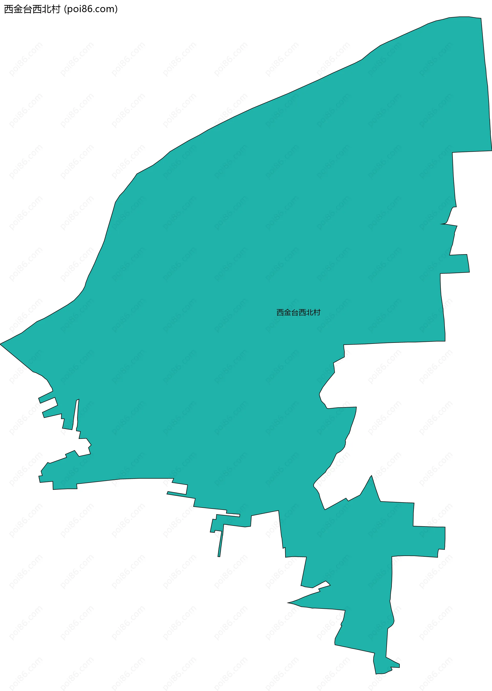 西金台西北村边界地图