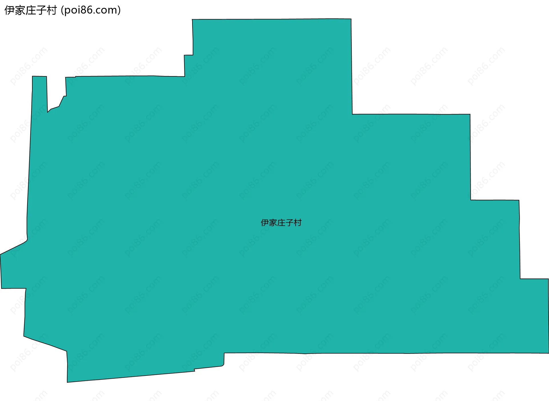 伊家庄子村边界地图