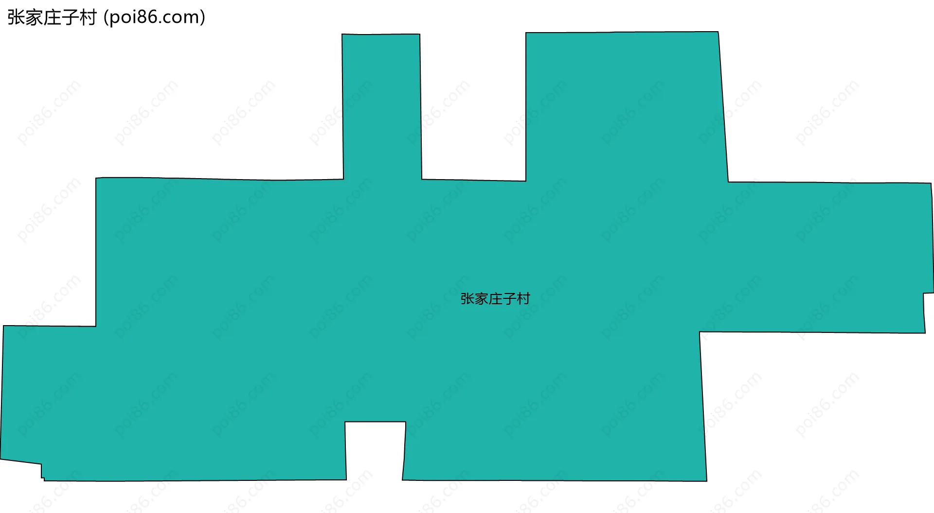 张家庄子村边界地图