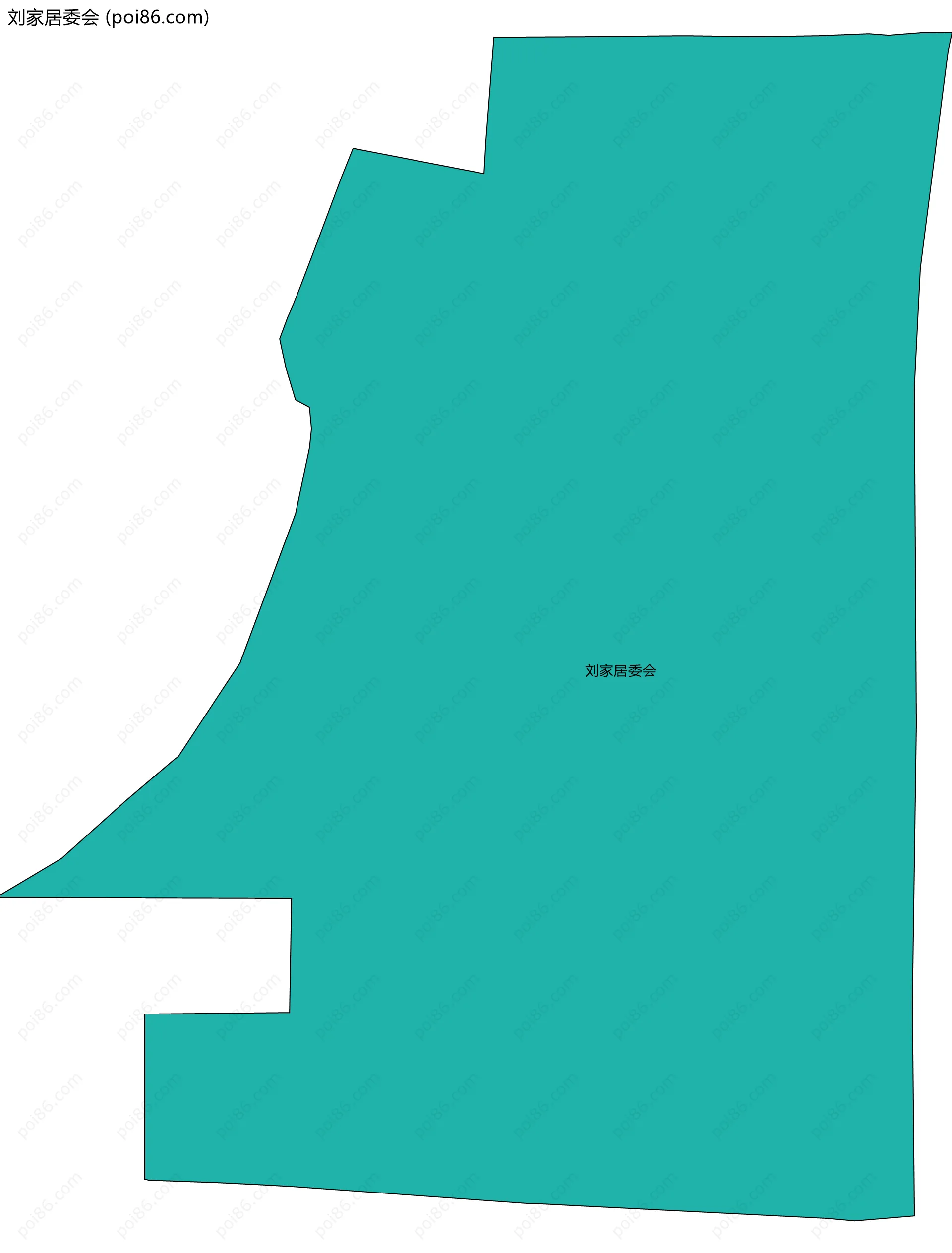 刘家居委会边界地图