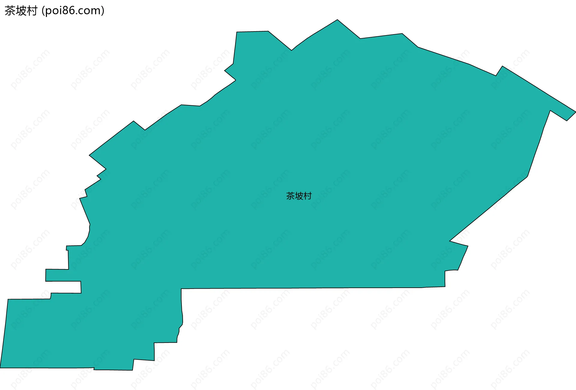 茶坡村边界地图