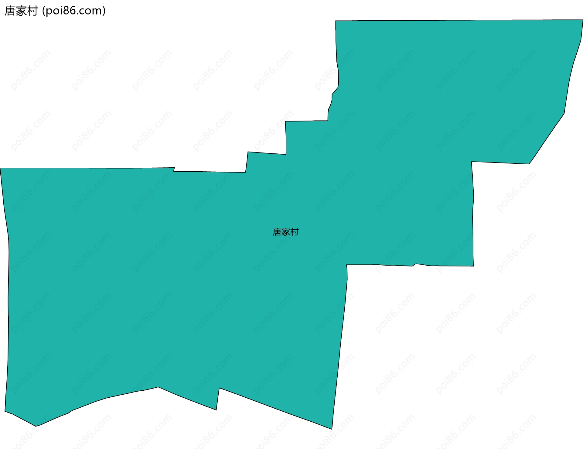 唐家村边界地图