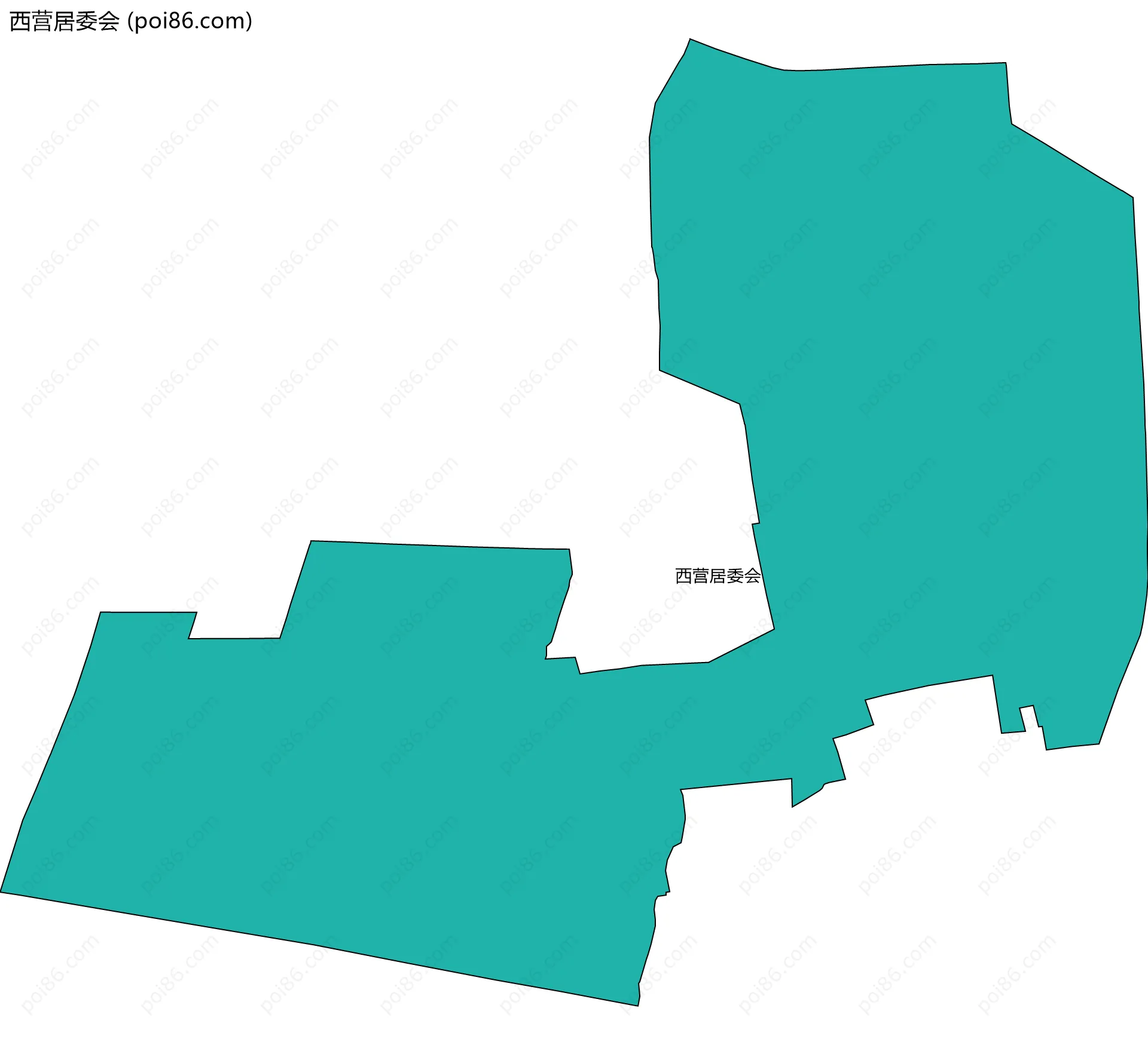 西营居委会边界地图