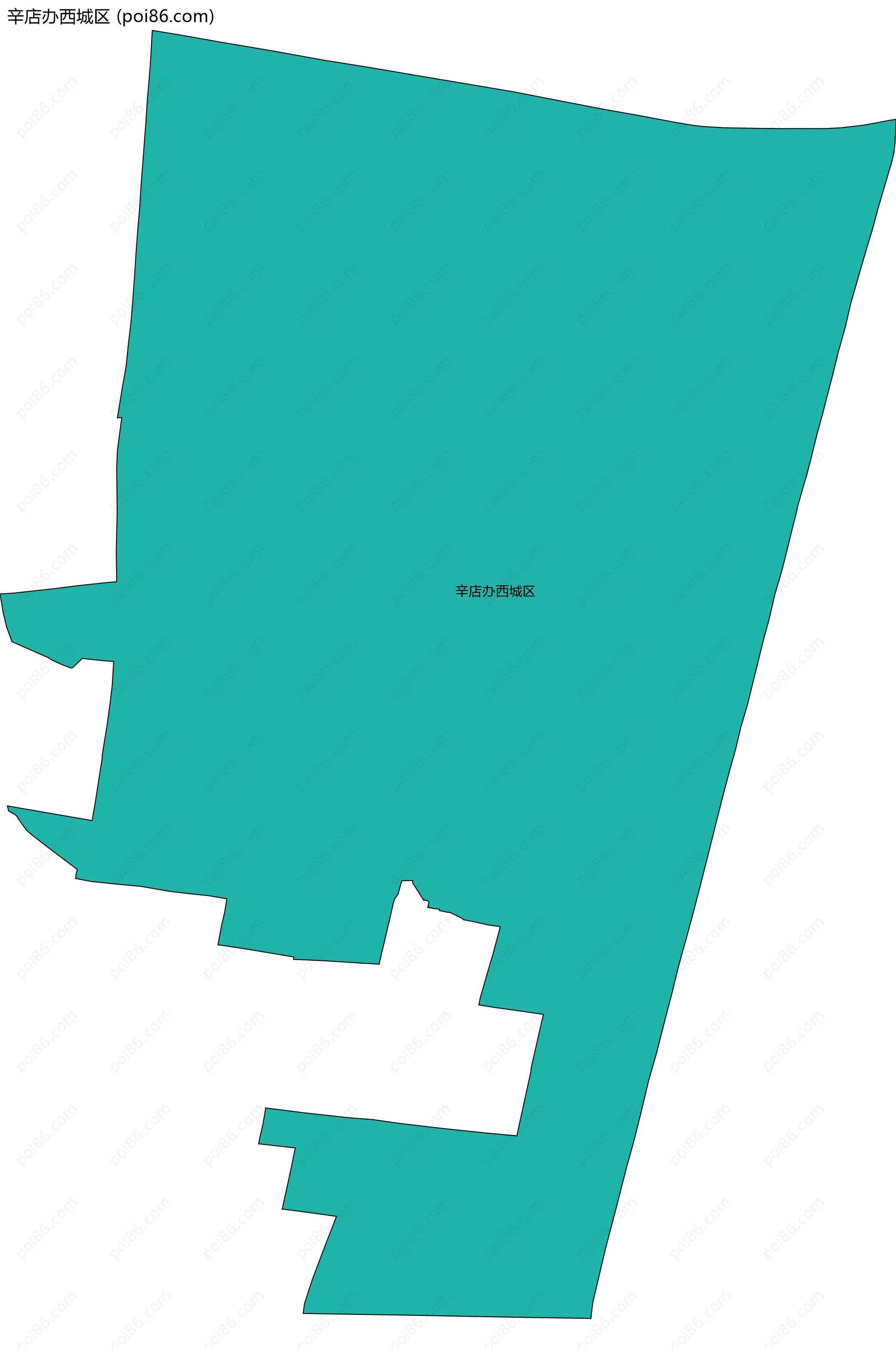 辛店办西城区边界地图