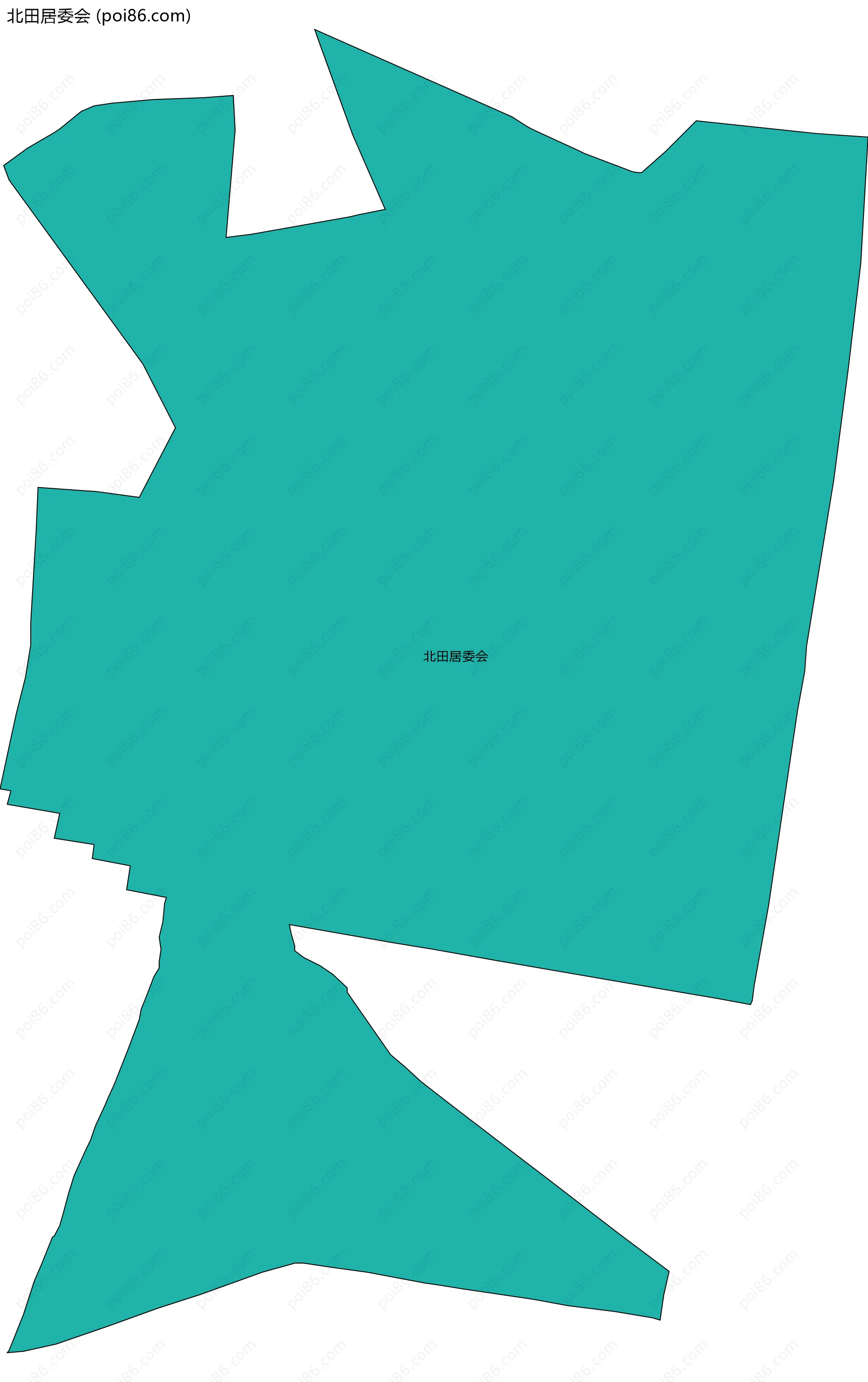 北田居委会边界地图