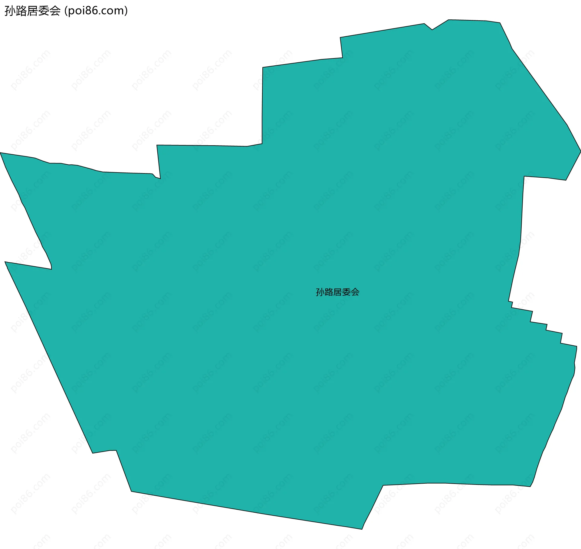 孙路居委会边界地图