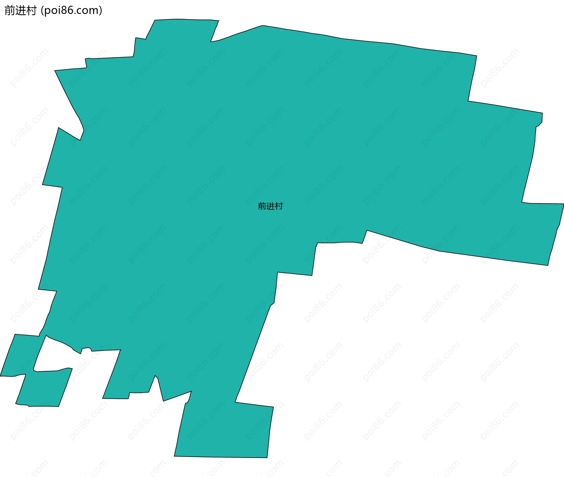 前进村边界地图