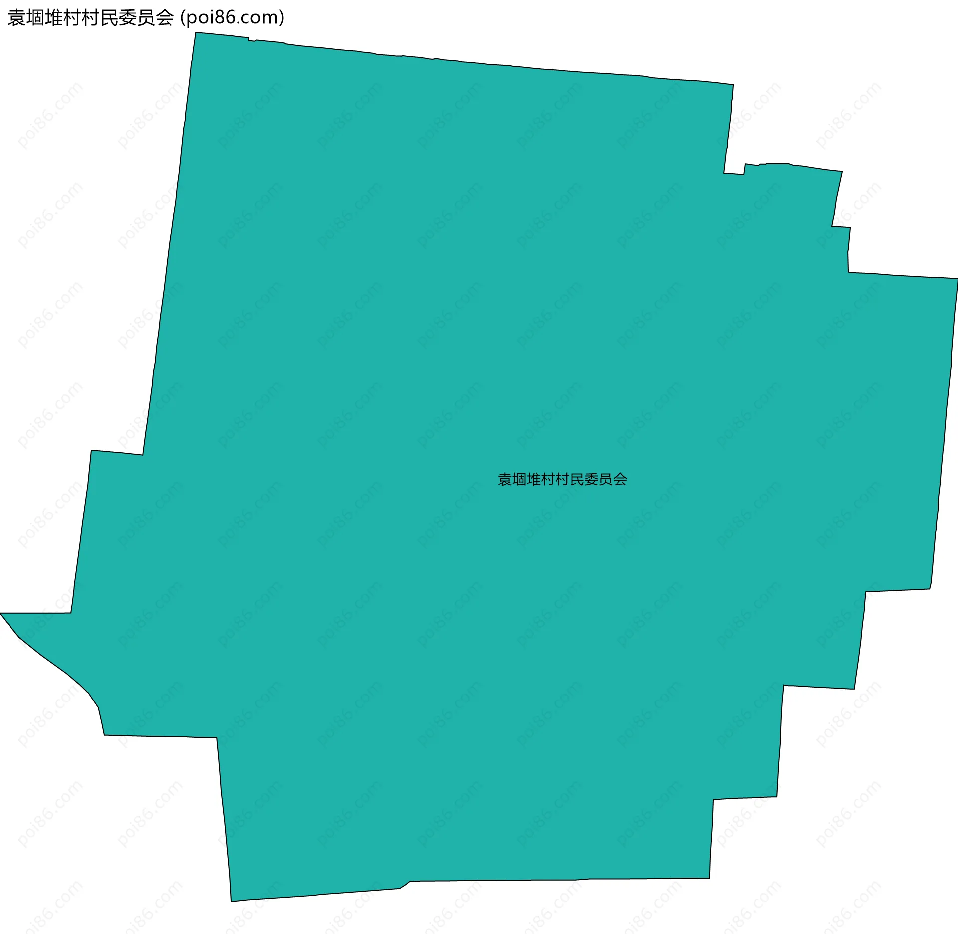 袁堌堆村村民委员会边界地图