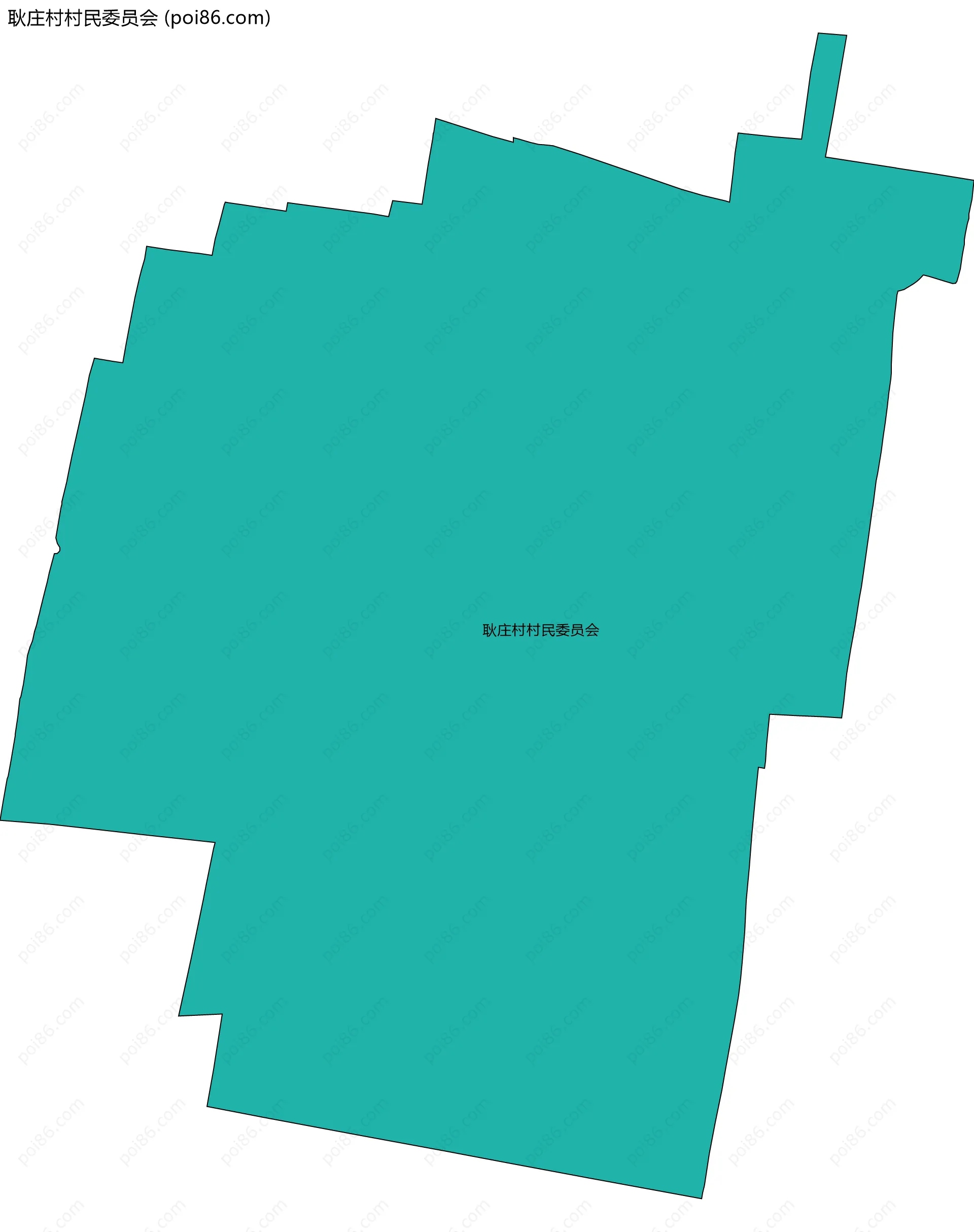 耿庄村村民委员会边界地图