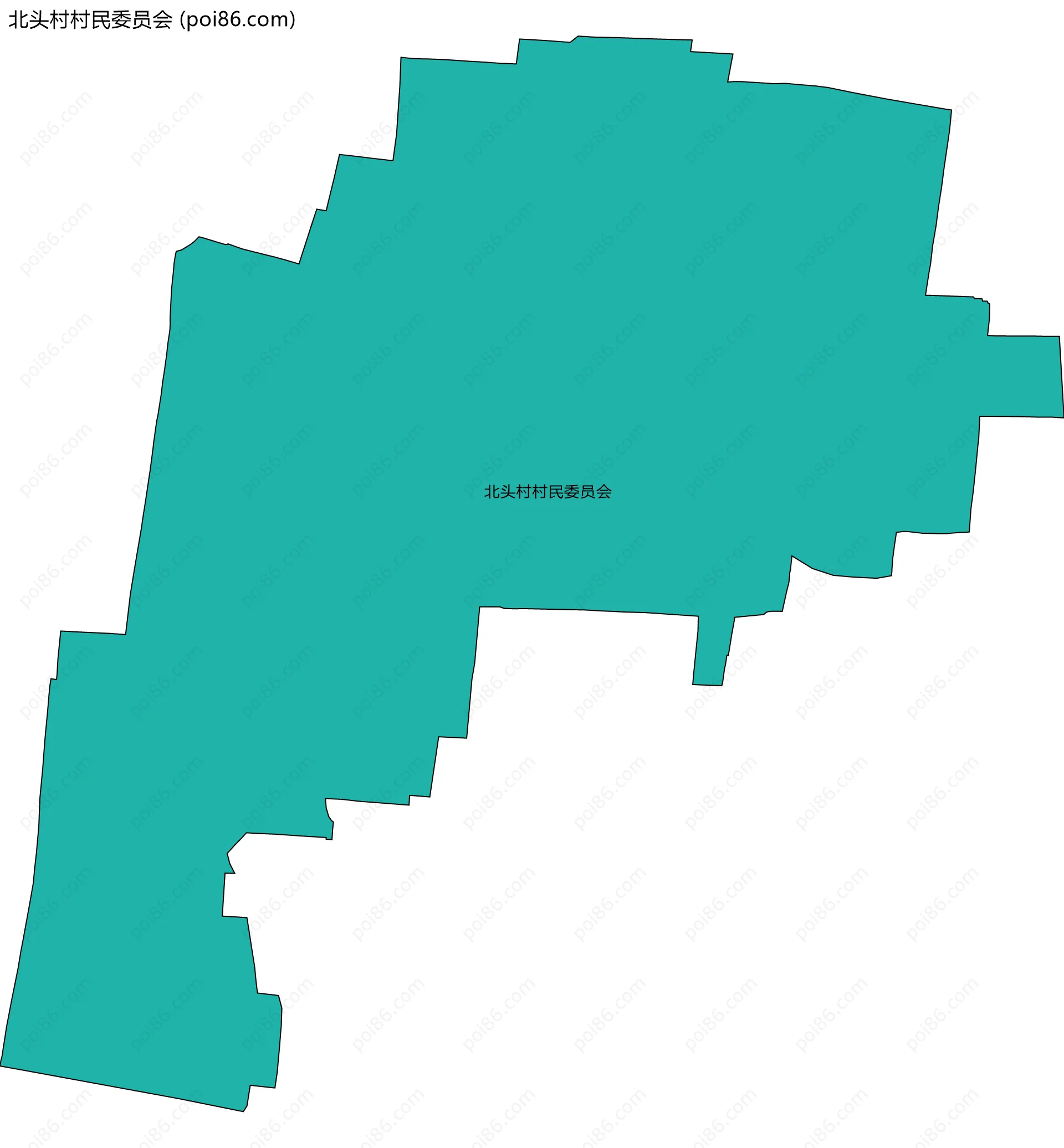 北头村村民委员会边界地图