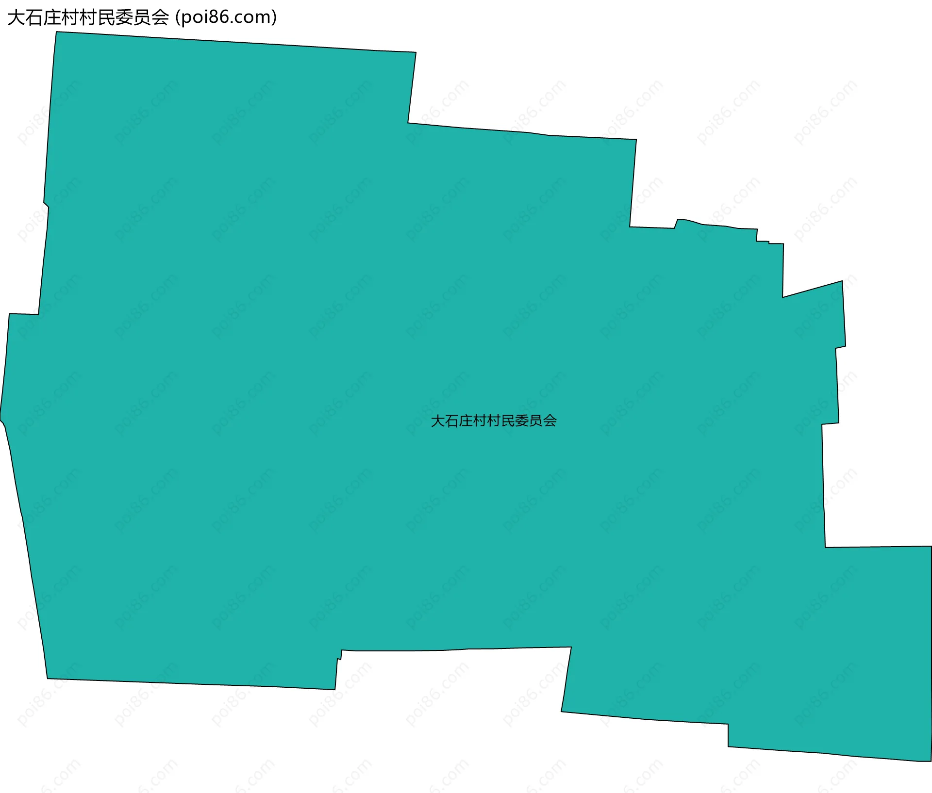 大石庄村村民委员会边界地图