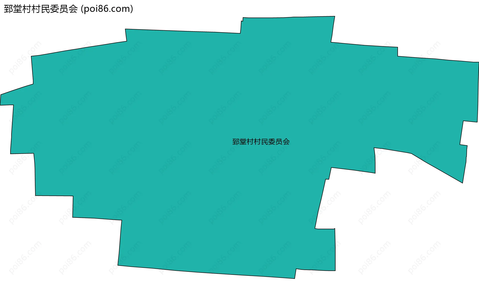 郅堂村村民委员会边界地图