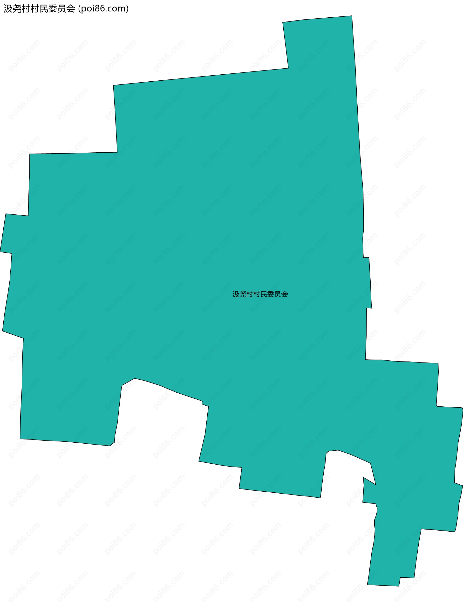 汲尧村村民委员会边界地图