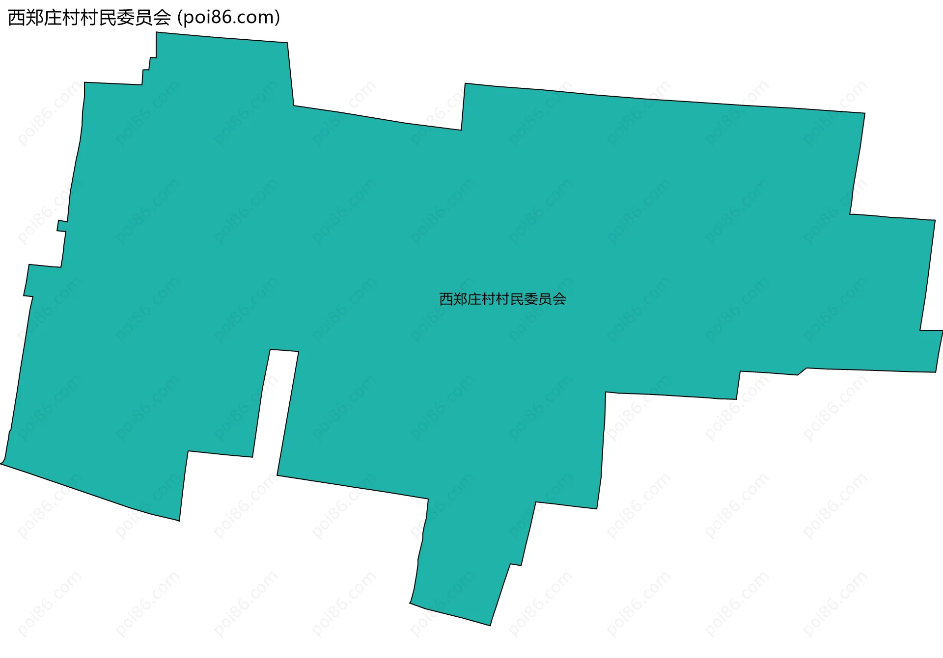 西郑庄村村民委员会边界地图