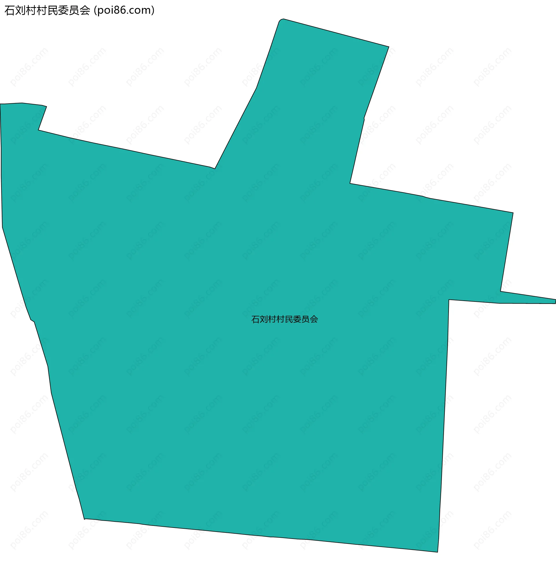 石刘村村民委员会边界地图