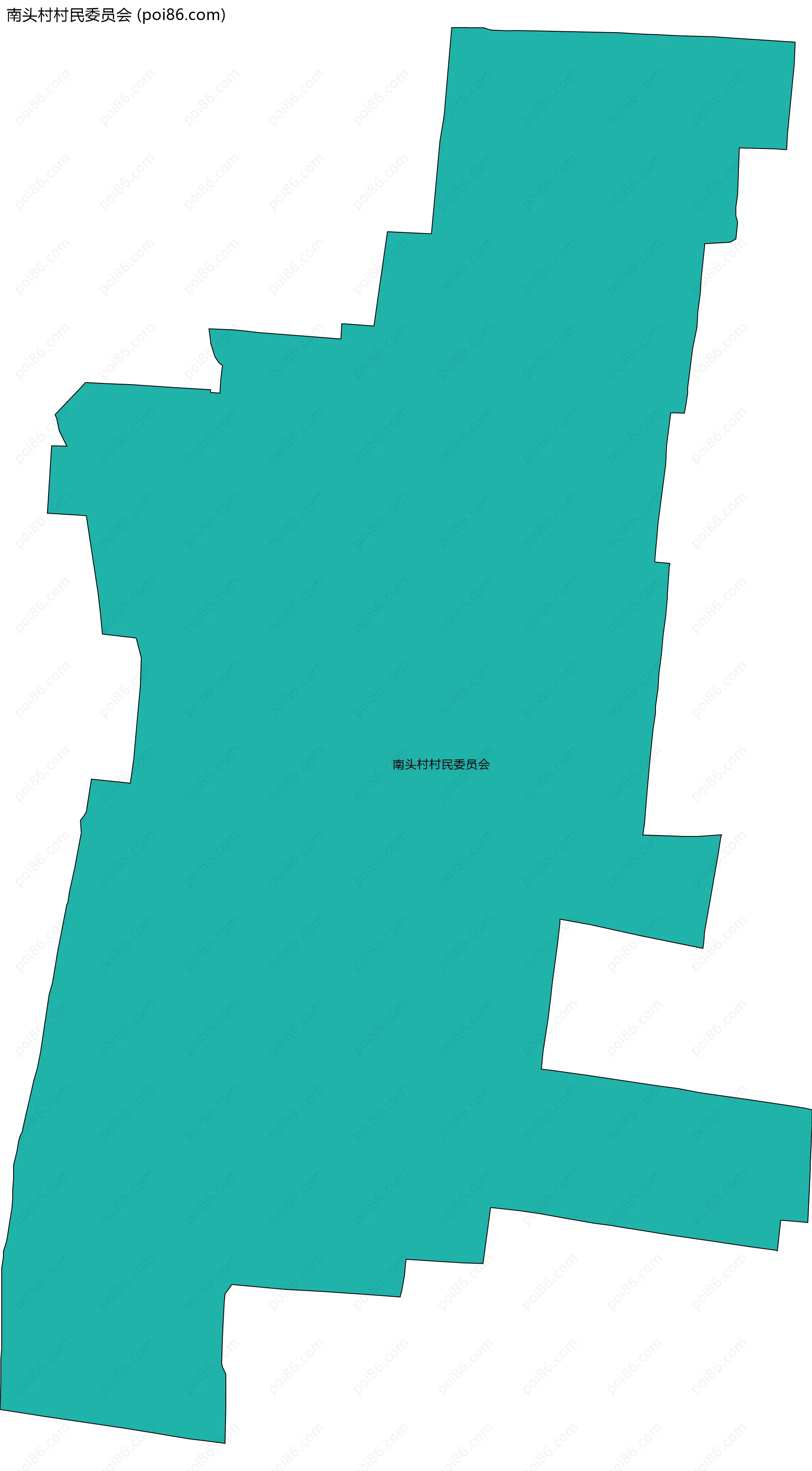 南头村村民委员会边界地图