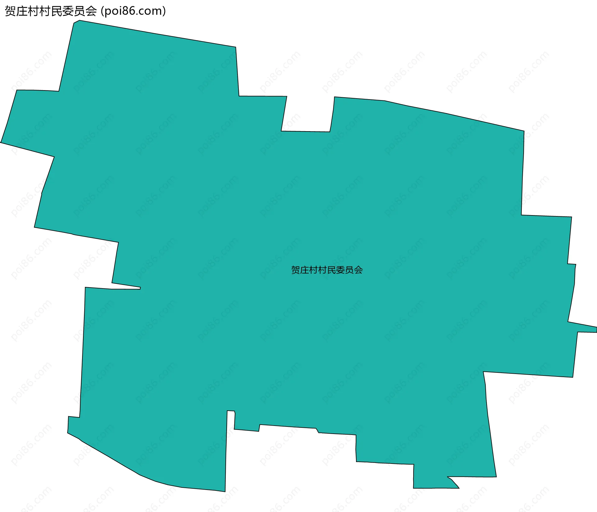 贺庄村村民委员会边界地图
