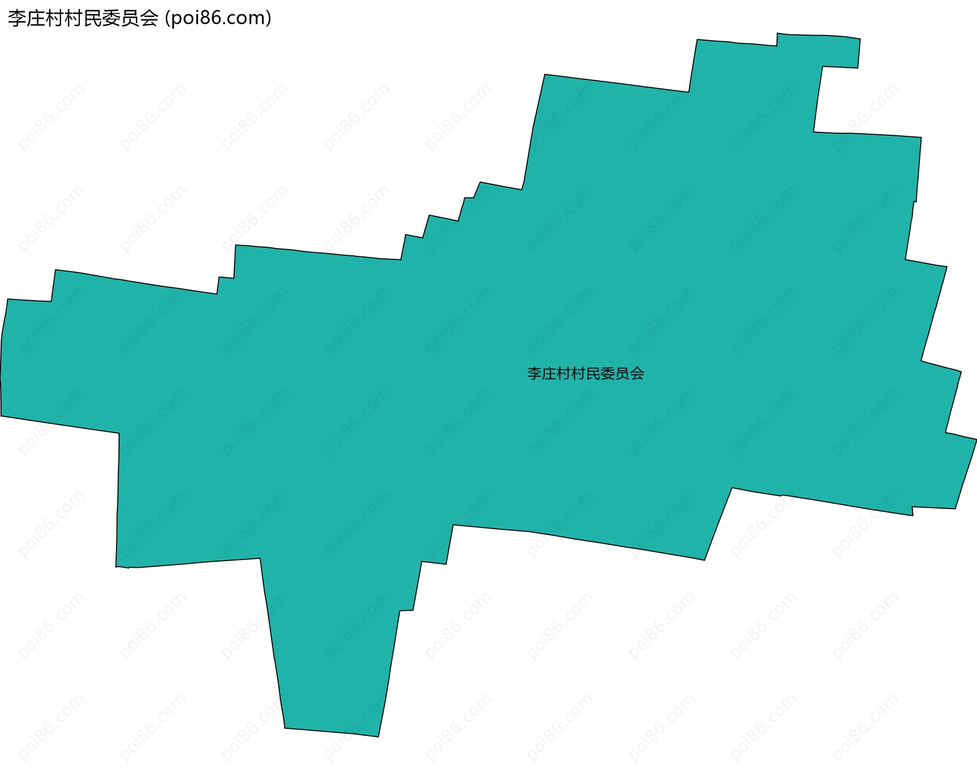 李庄村村民委员会边界地图