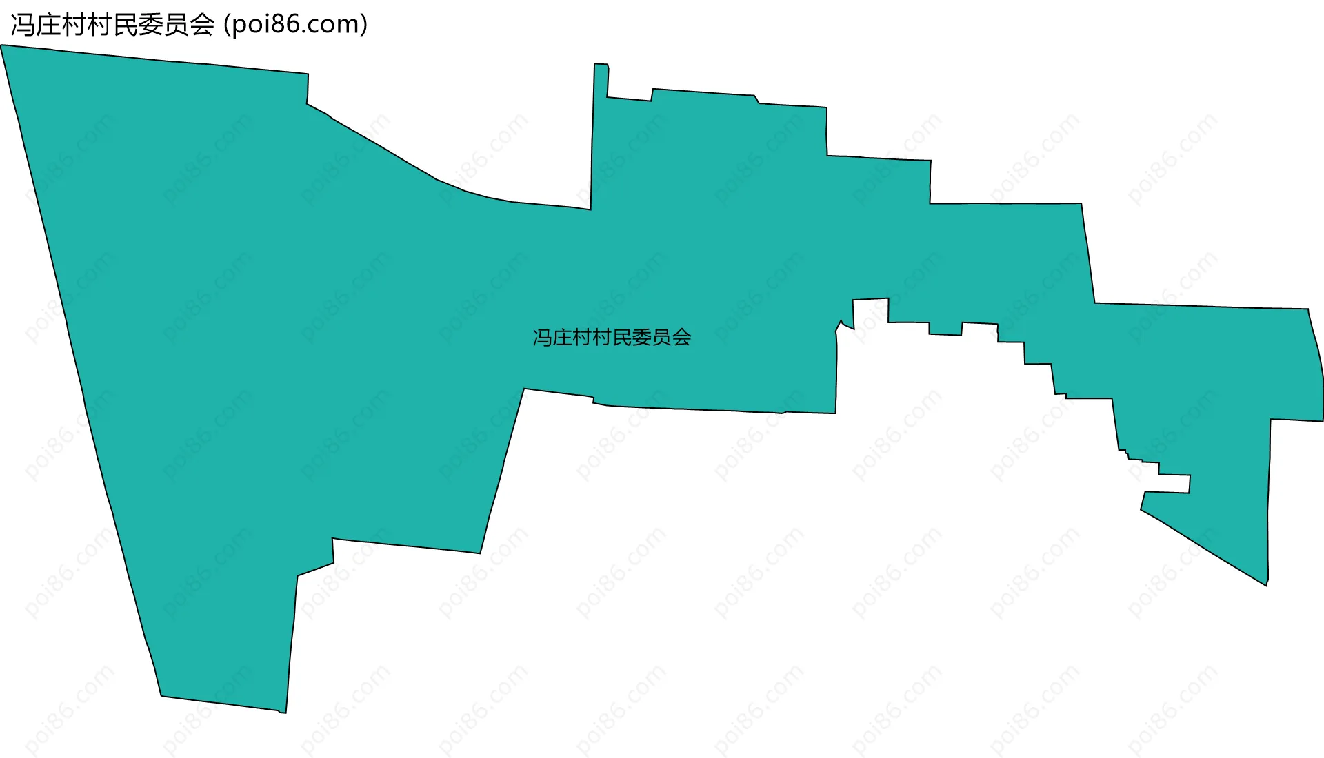 冯庄村村民委员会边界地图