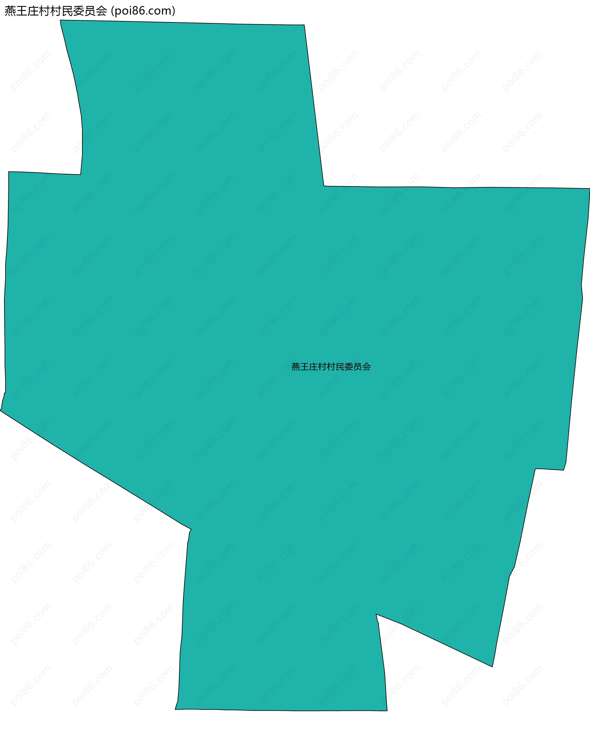 燕王庄村村民委员会边界地图