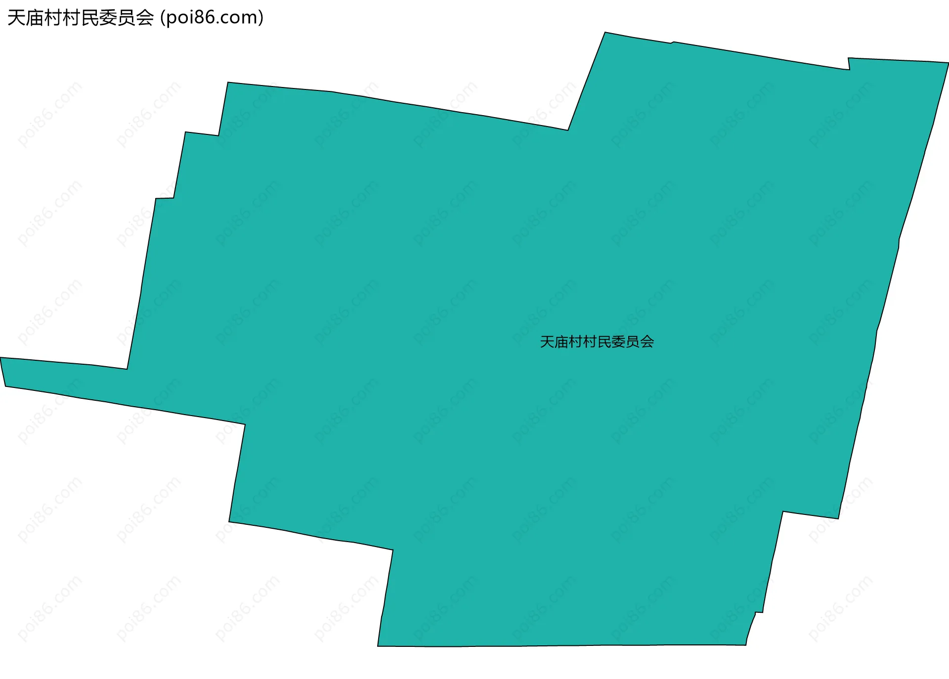 天庙村村民委员会边界地图