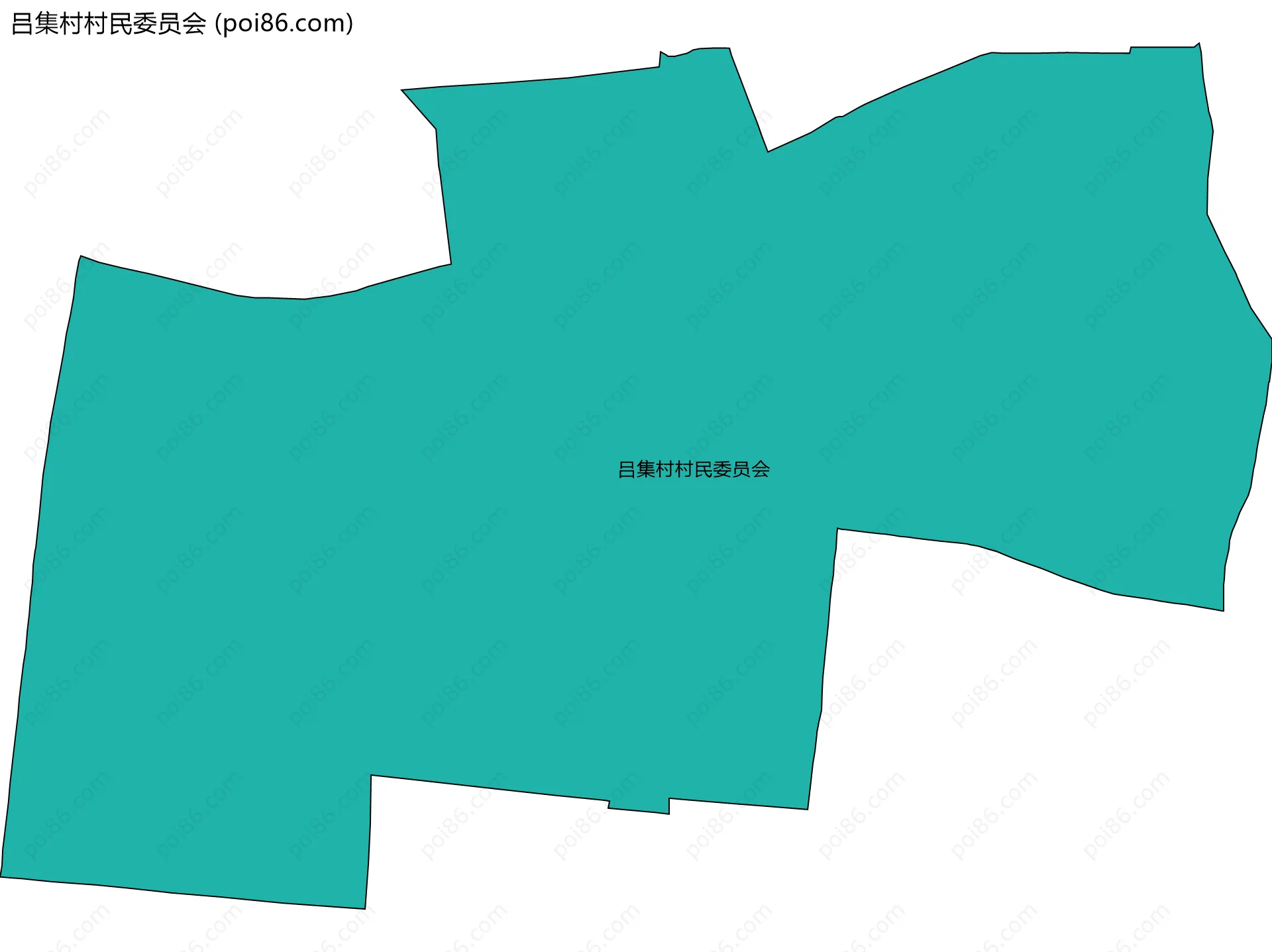 吕集村村民委员会边界地图