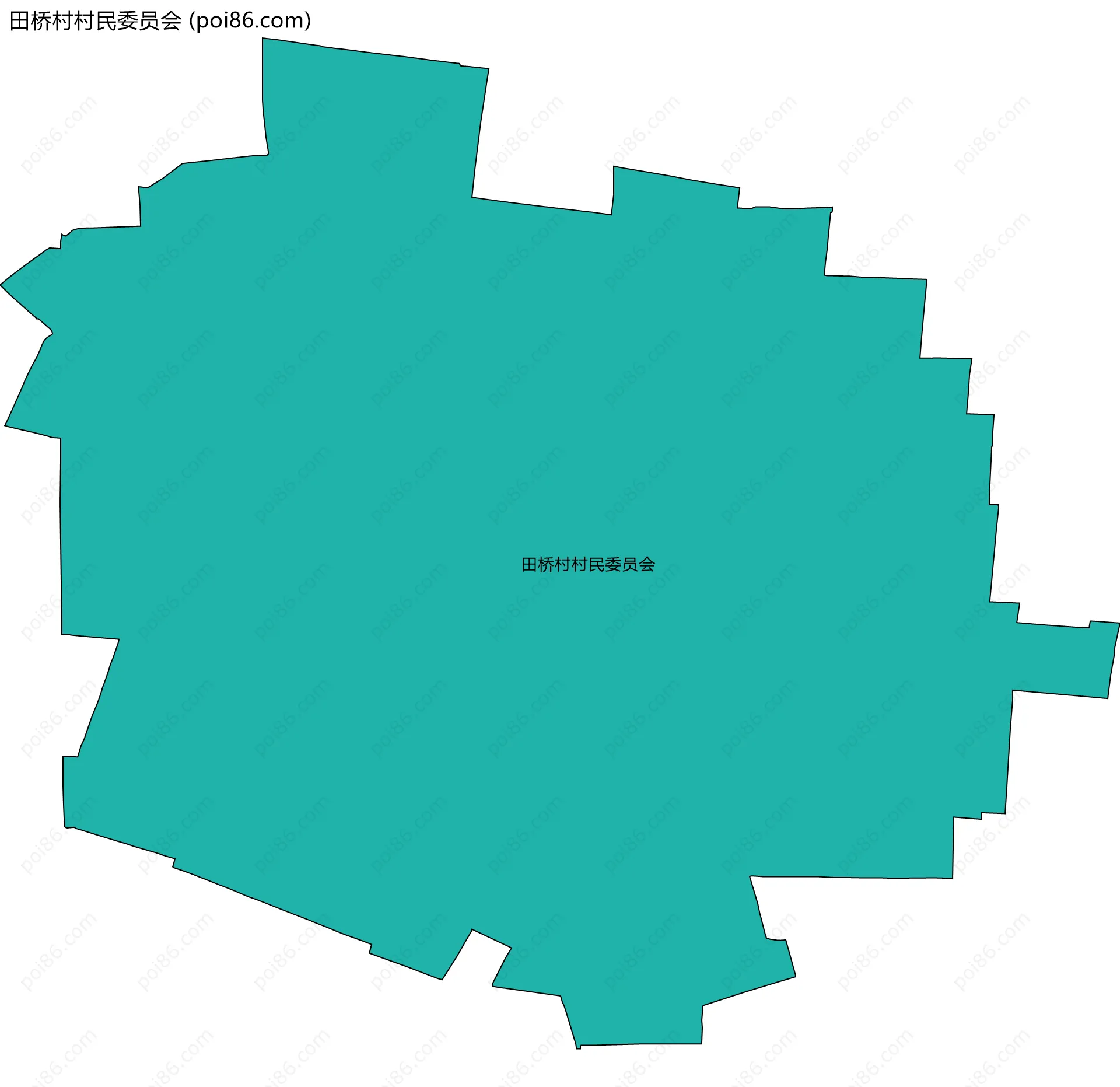 田桥村村民委员会边界地图