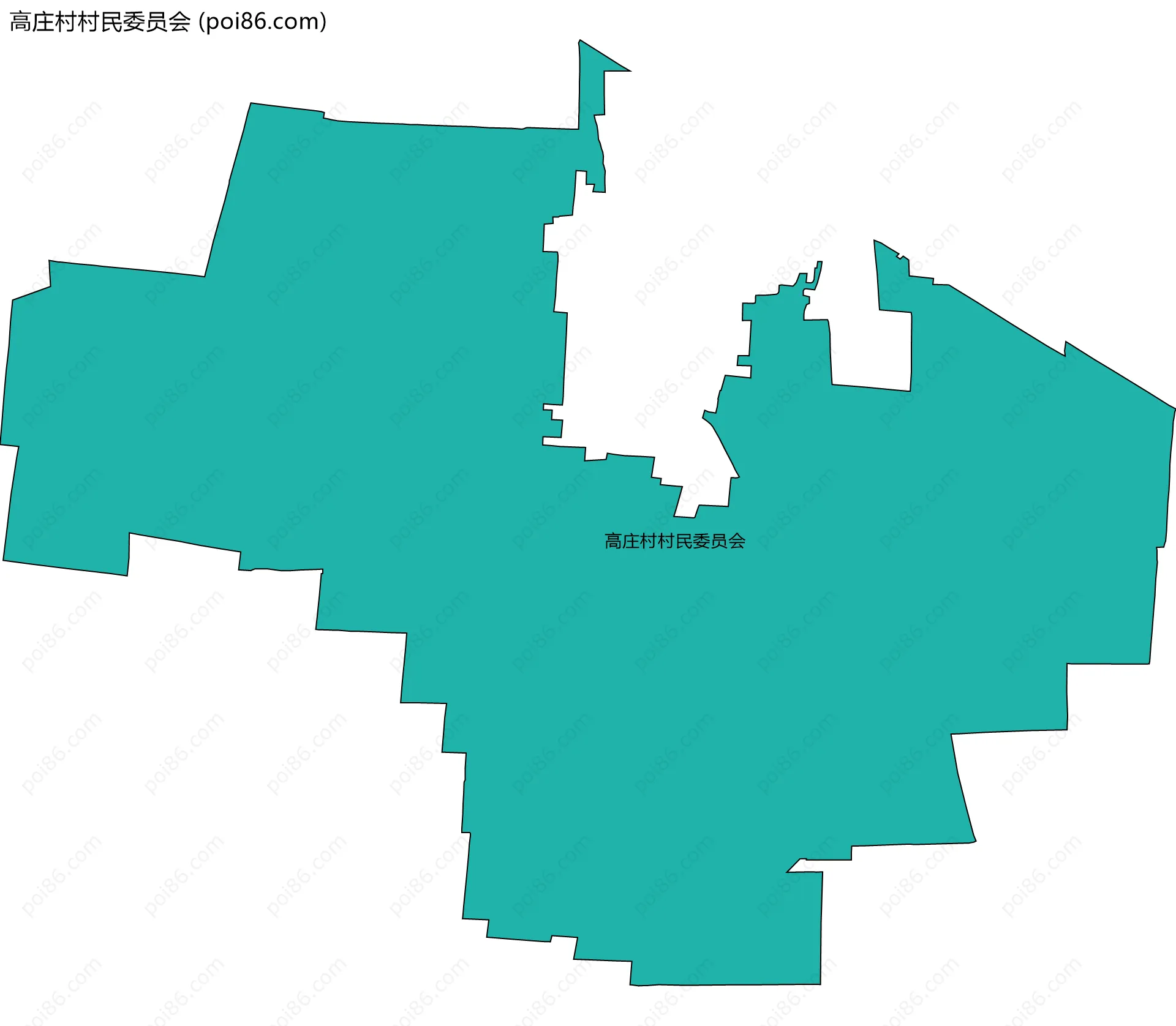 高庄村村民委员会边界地图