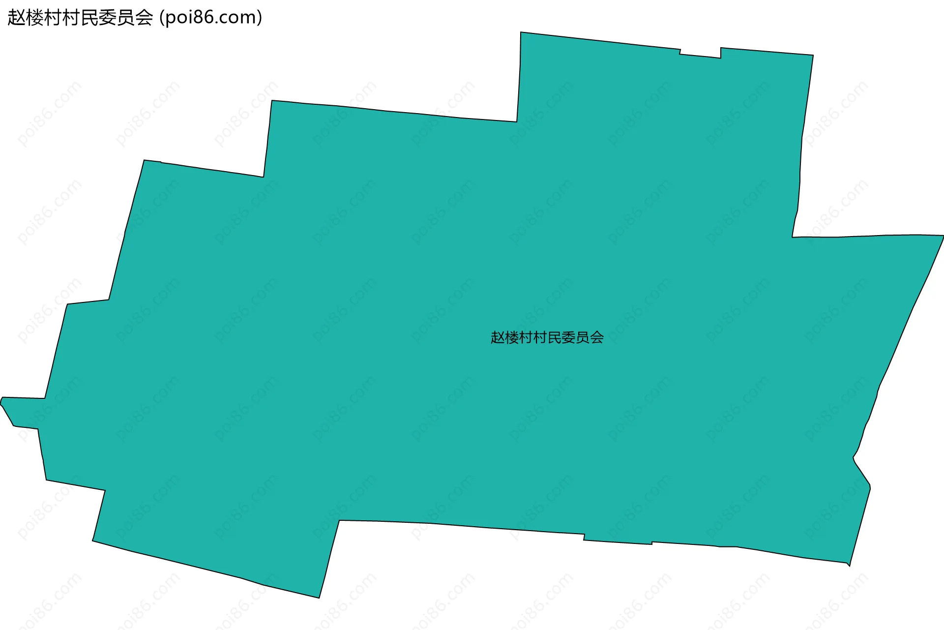 赵楼村村民委员会边界地图