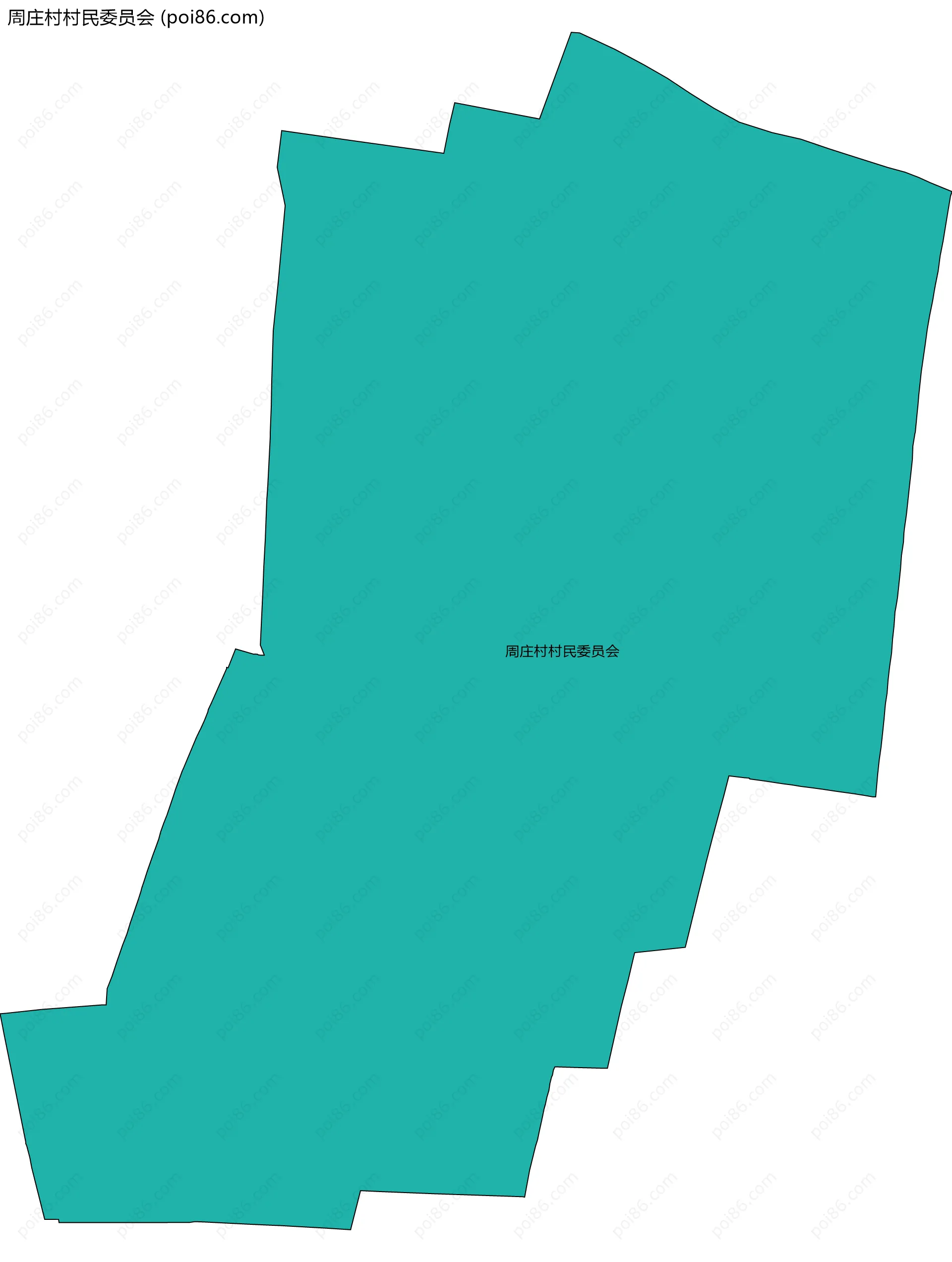 周庄村村民委员会边界地图
