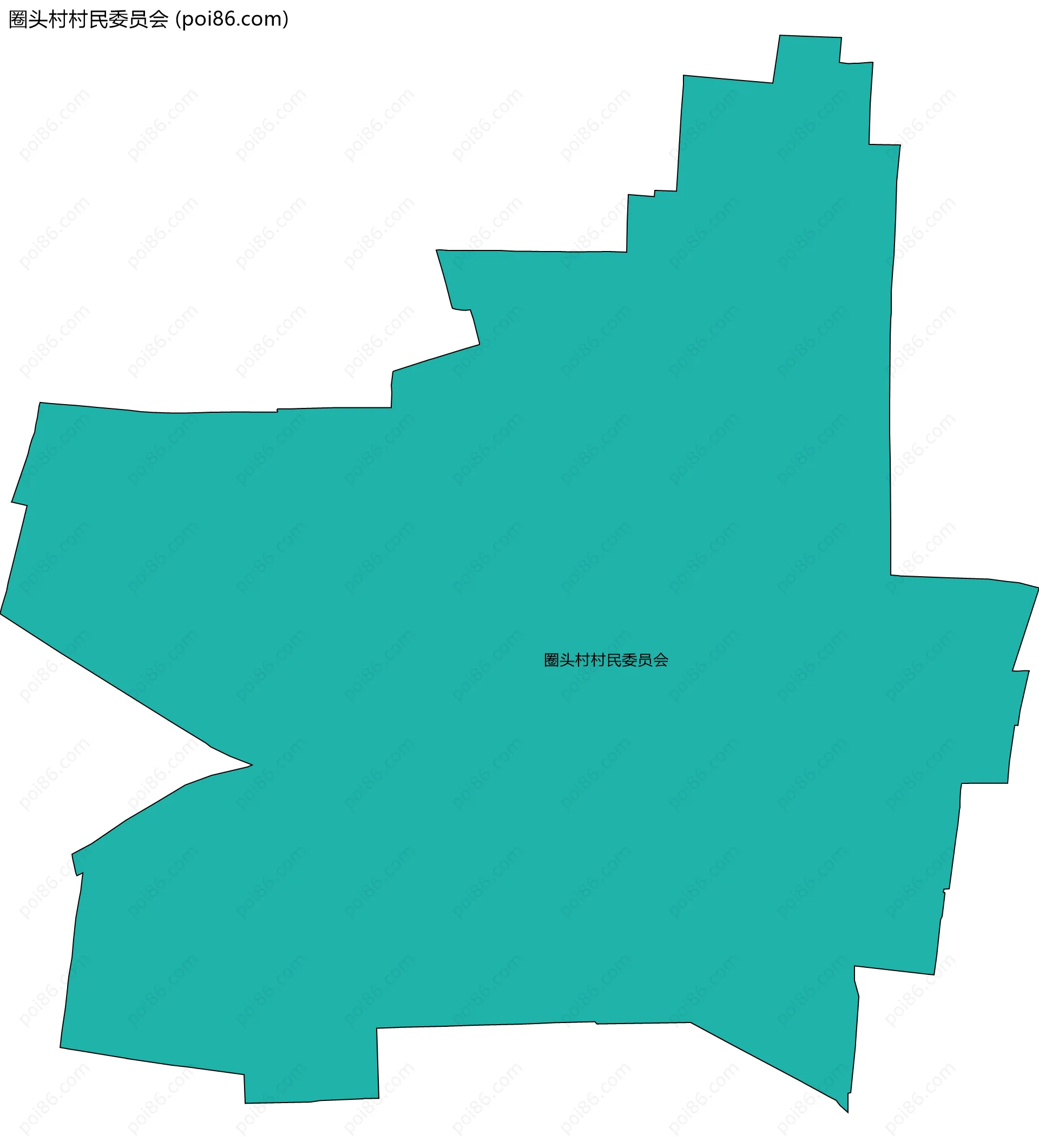 圈头村村民委员会边界地图
