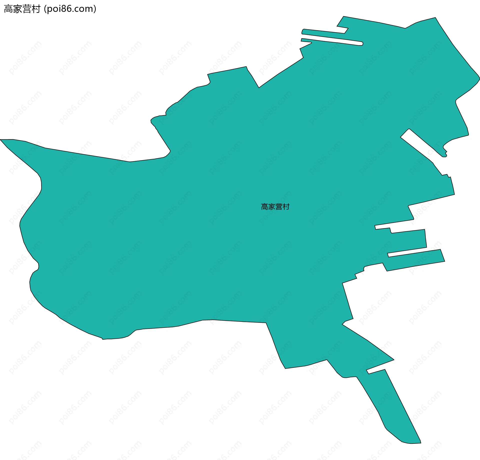 高家营村边界地图