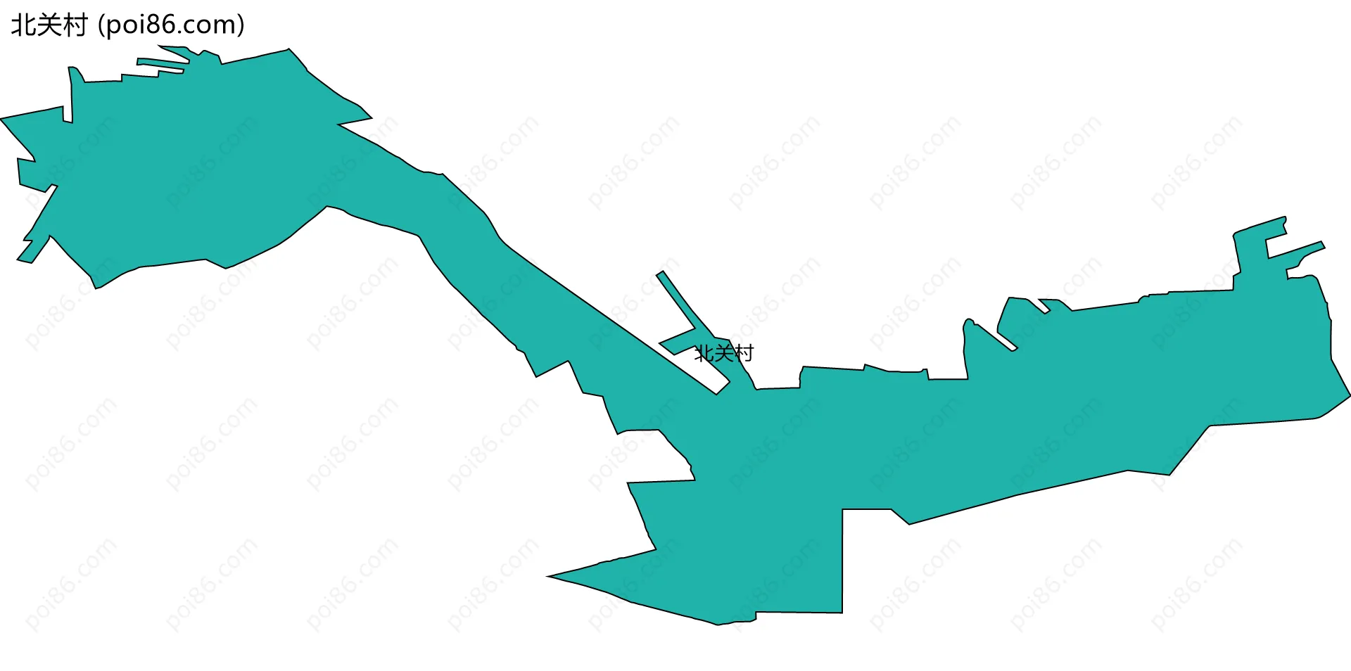 北关村边界地图