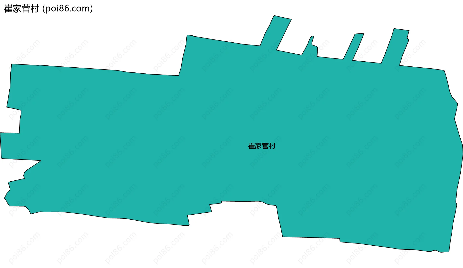 崔家营村边界地图