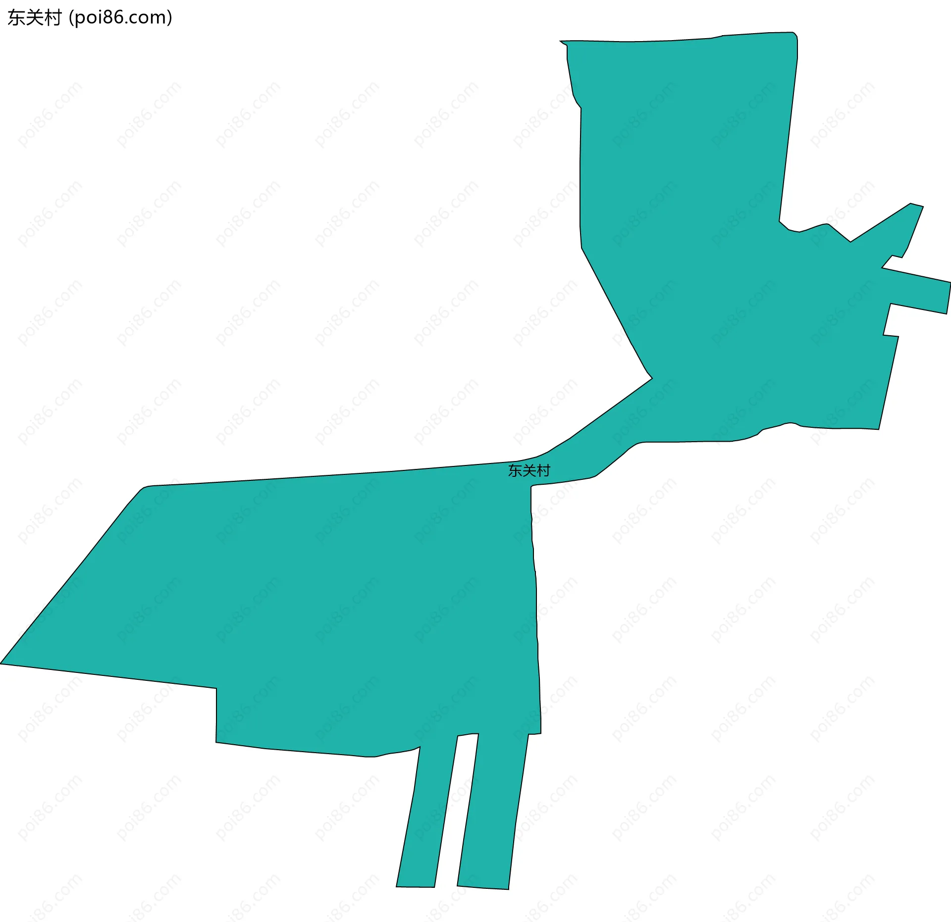 东关村边界地图