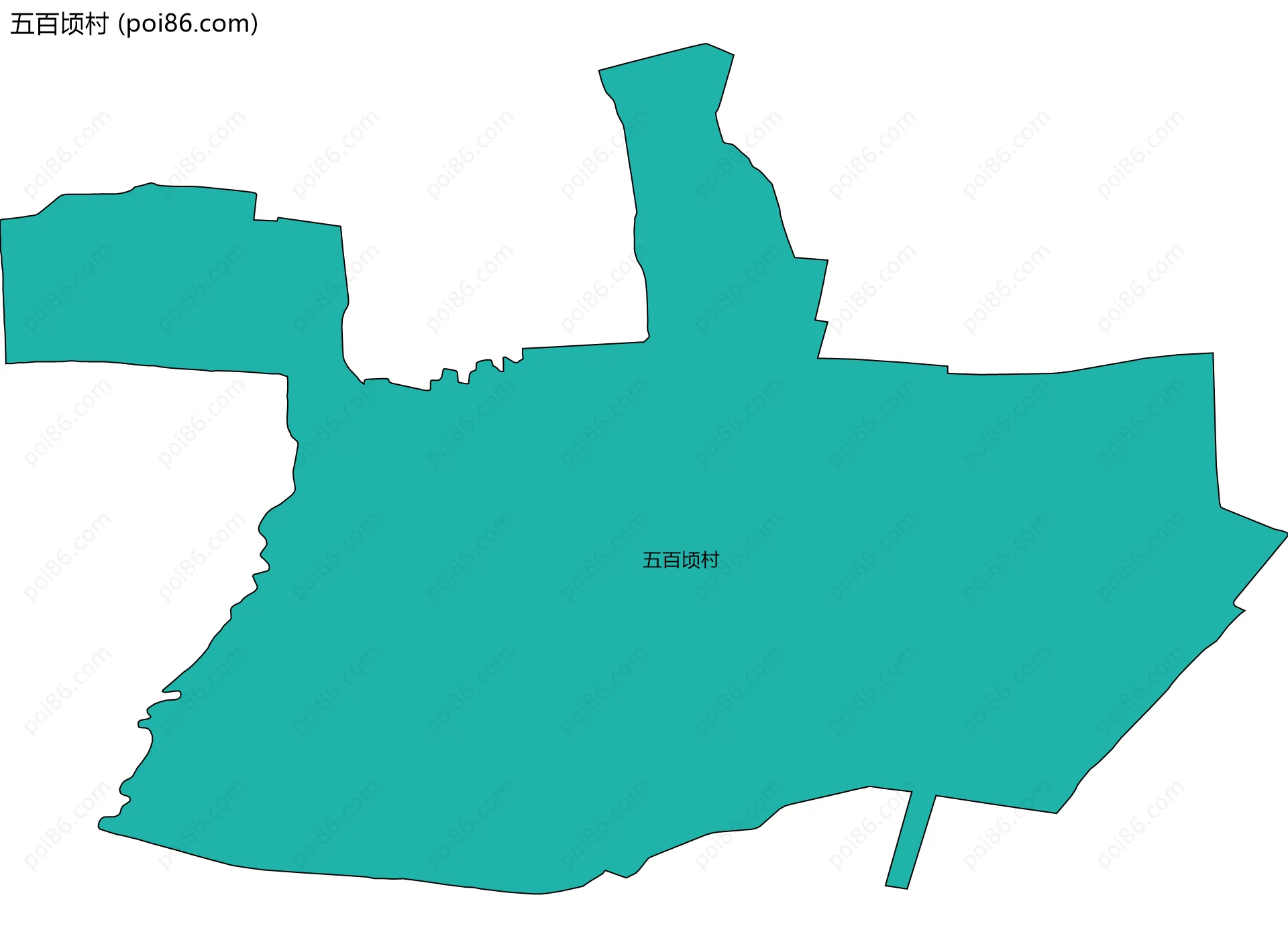 五百顷村边界地图