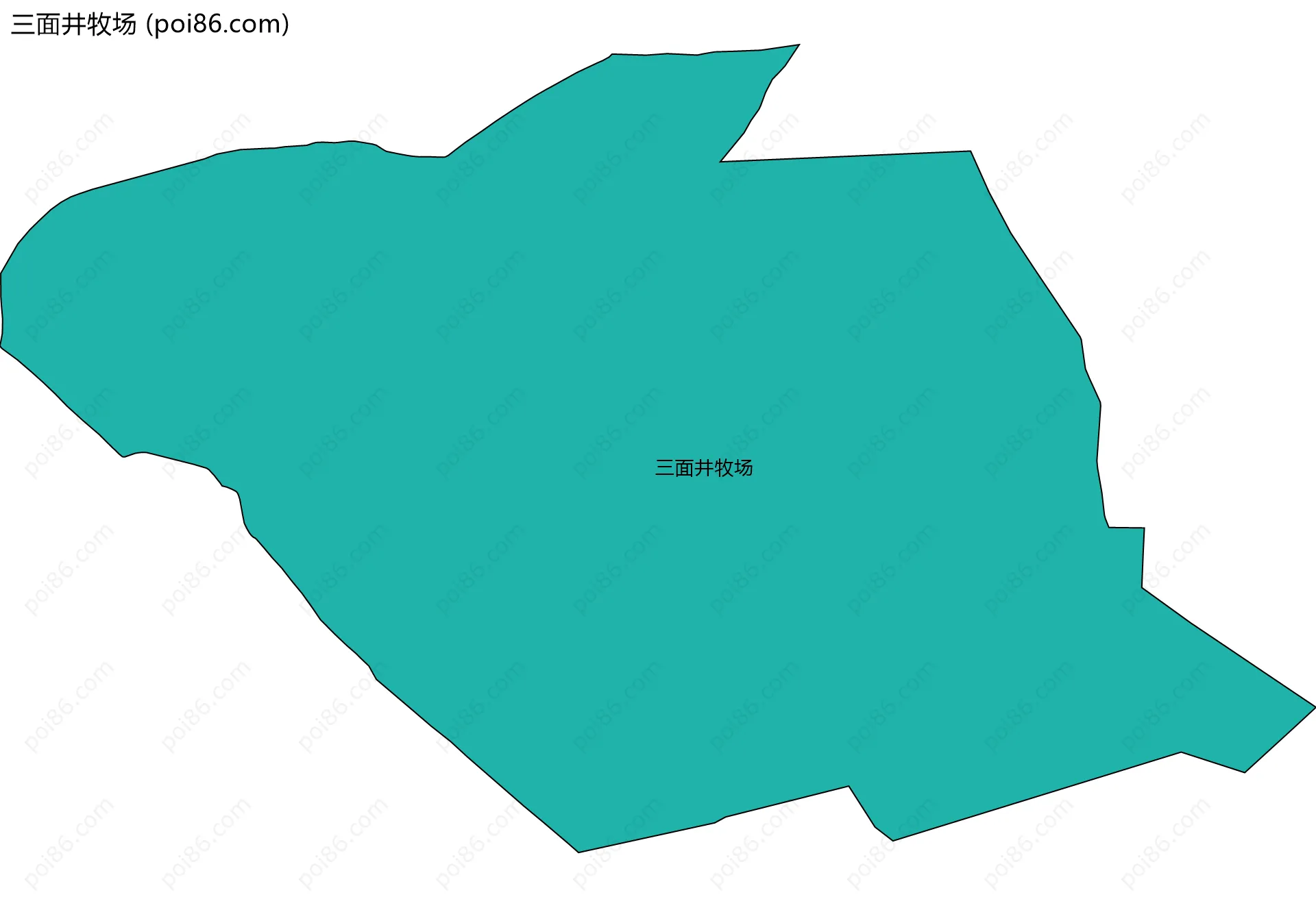 三面井牧场边界地图