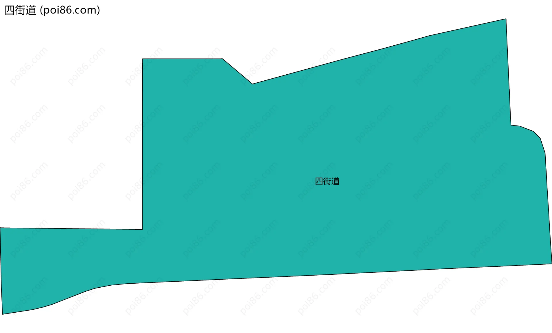 四街道边界地图