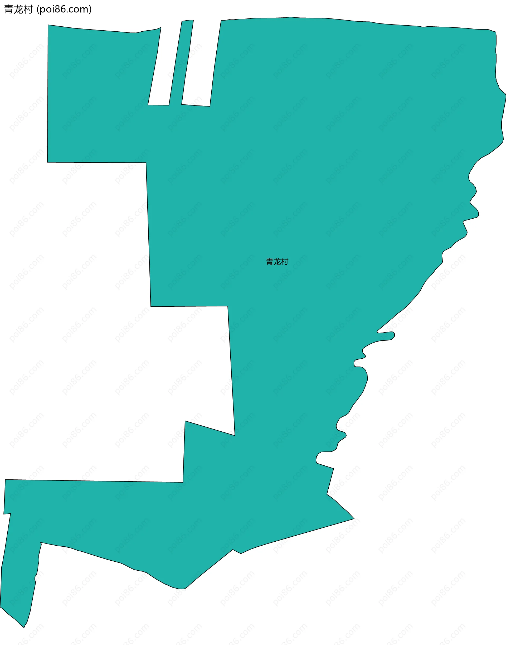 青龙村边界地图